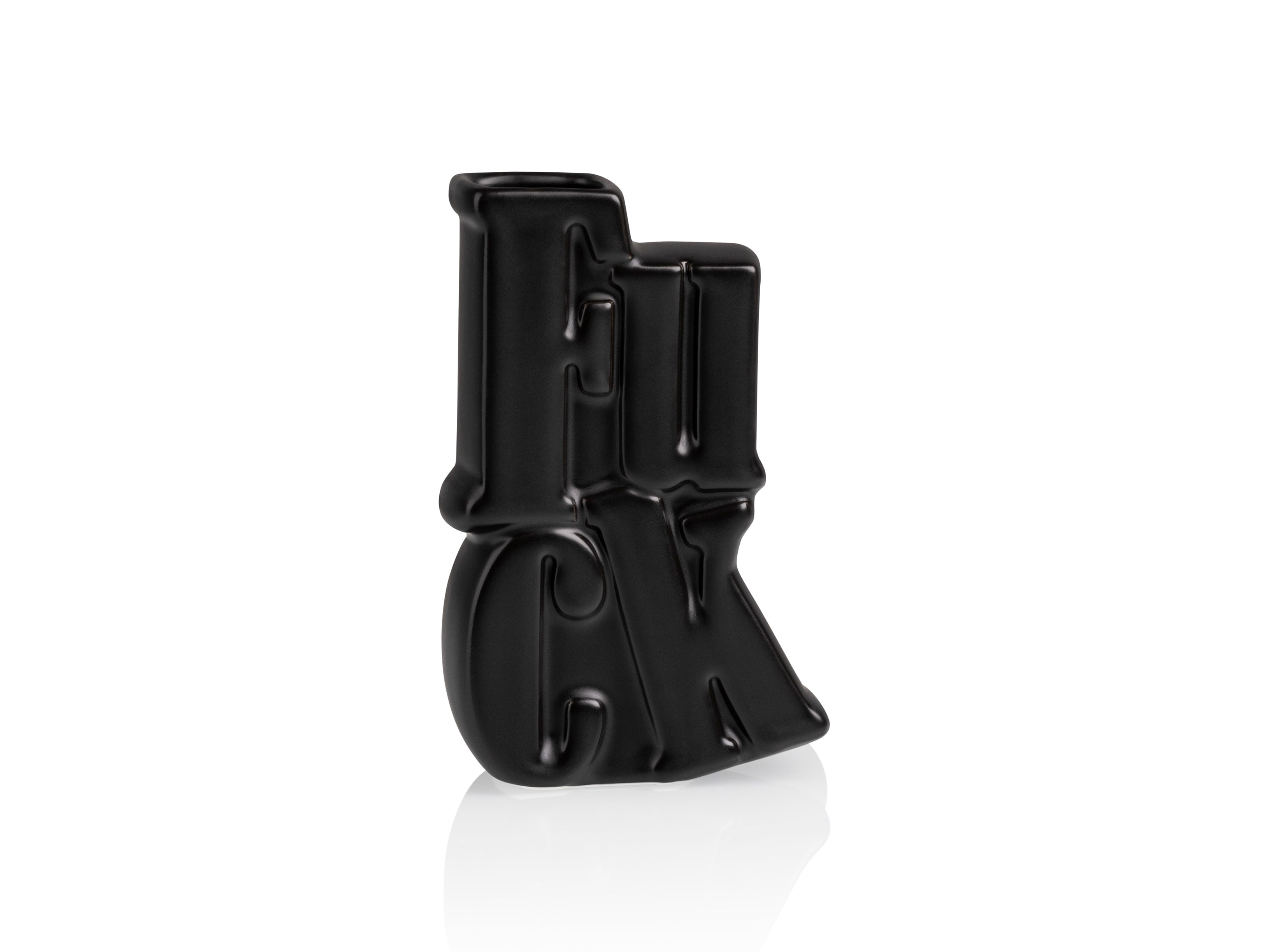 bitten-fuck-vase-vase-noir-mat-original image 3