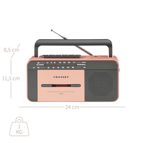 crosley-cassette-players-lecteur-cassette-rose-gold-radio-bluetooth image 7
