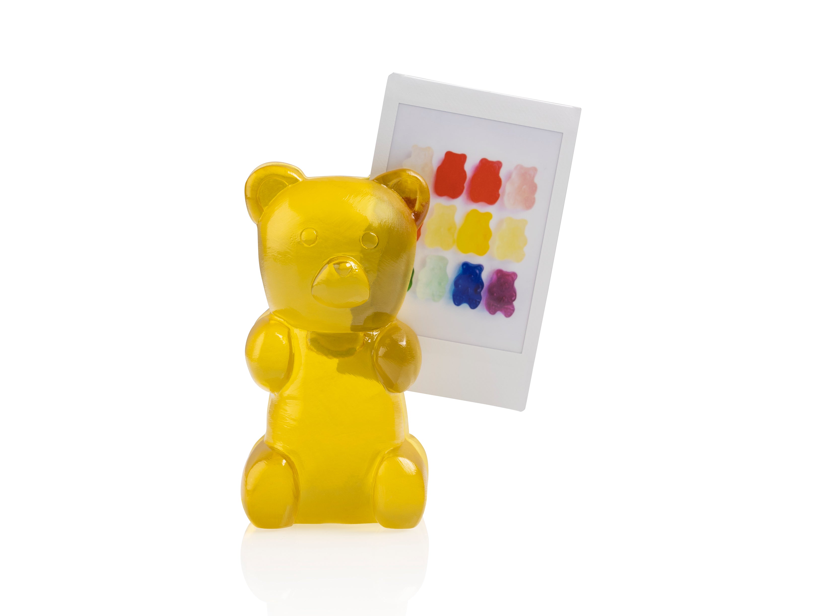 bitten-kids-candy-bear-magnetic-photo-holder-porte-photo-ours-jaune image 1