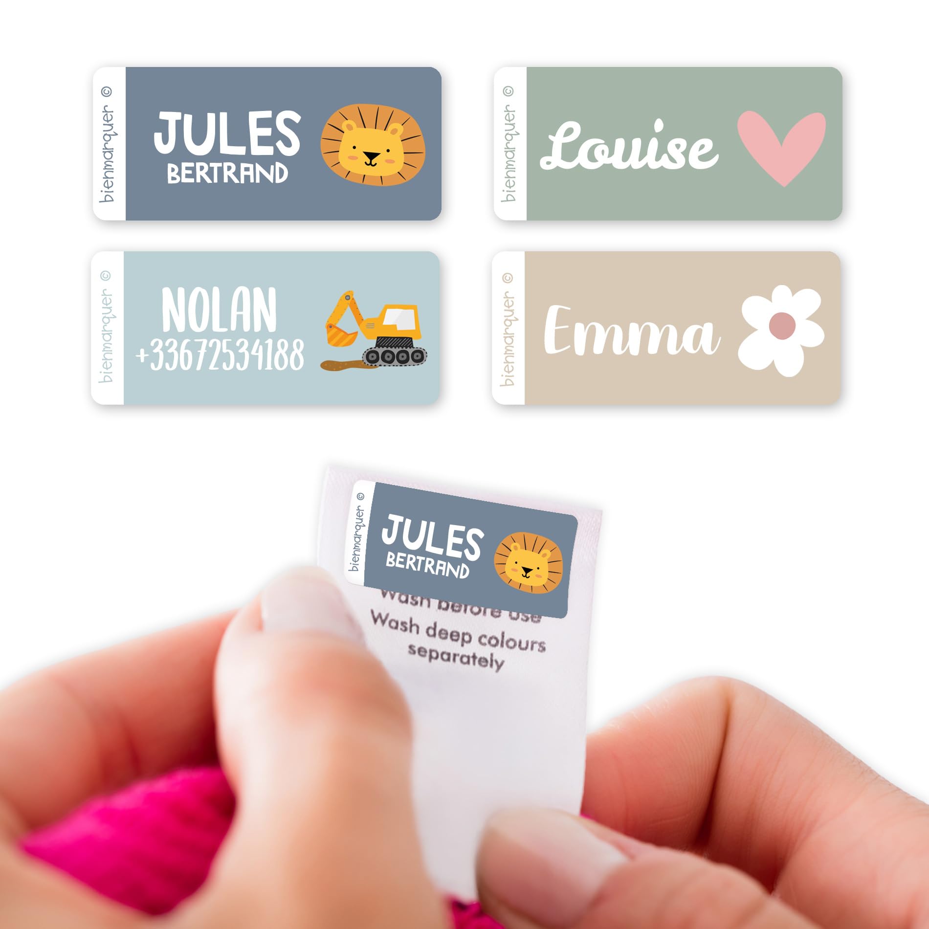 bienmarquer-tiquettes-v-tements-autocollantes-nature-pr-nom-enfant image 1