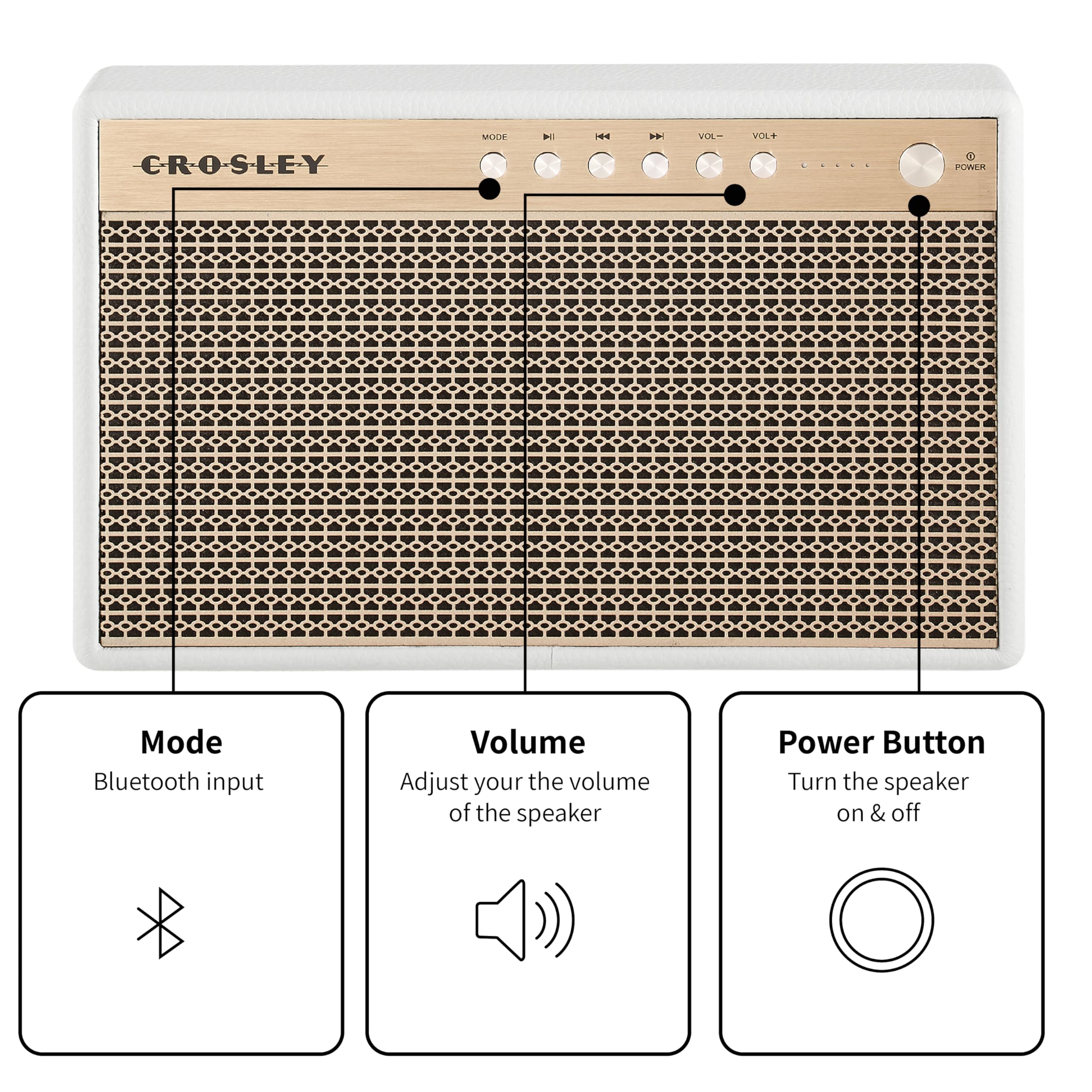 crosley-montero-haut-parleur-bluetooth-portable-20w-blanc image 3