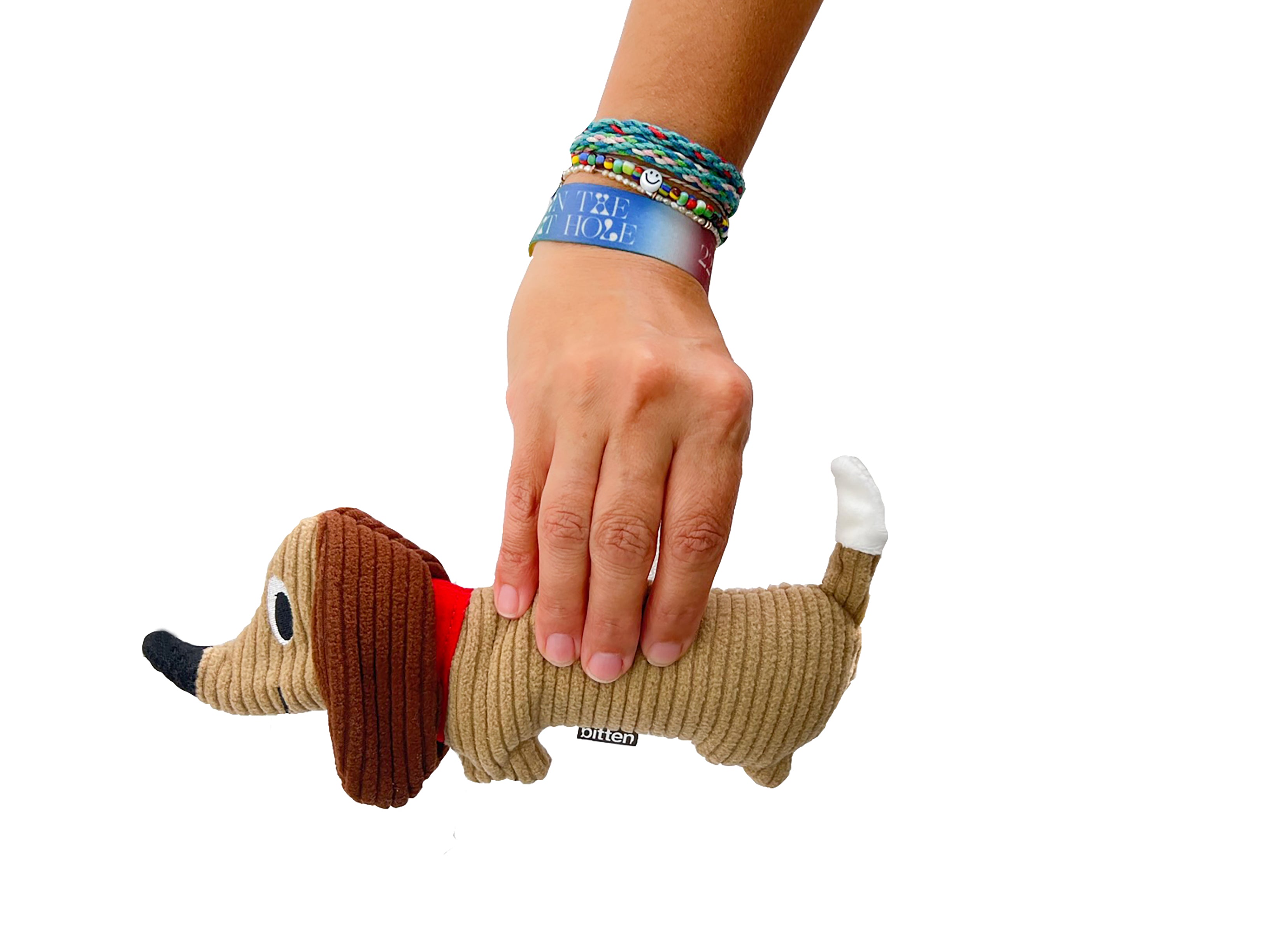 bitten-pocket-pal-chien-saucisse-bouillotte-peluche-lavande image 1
