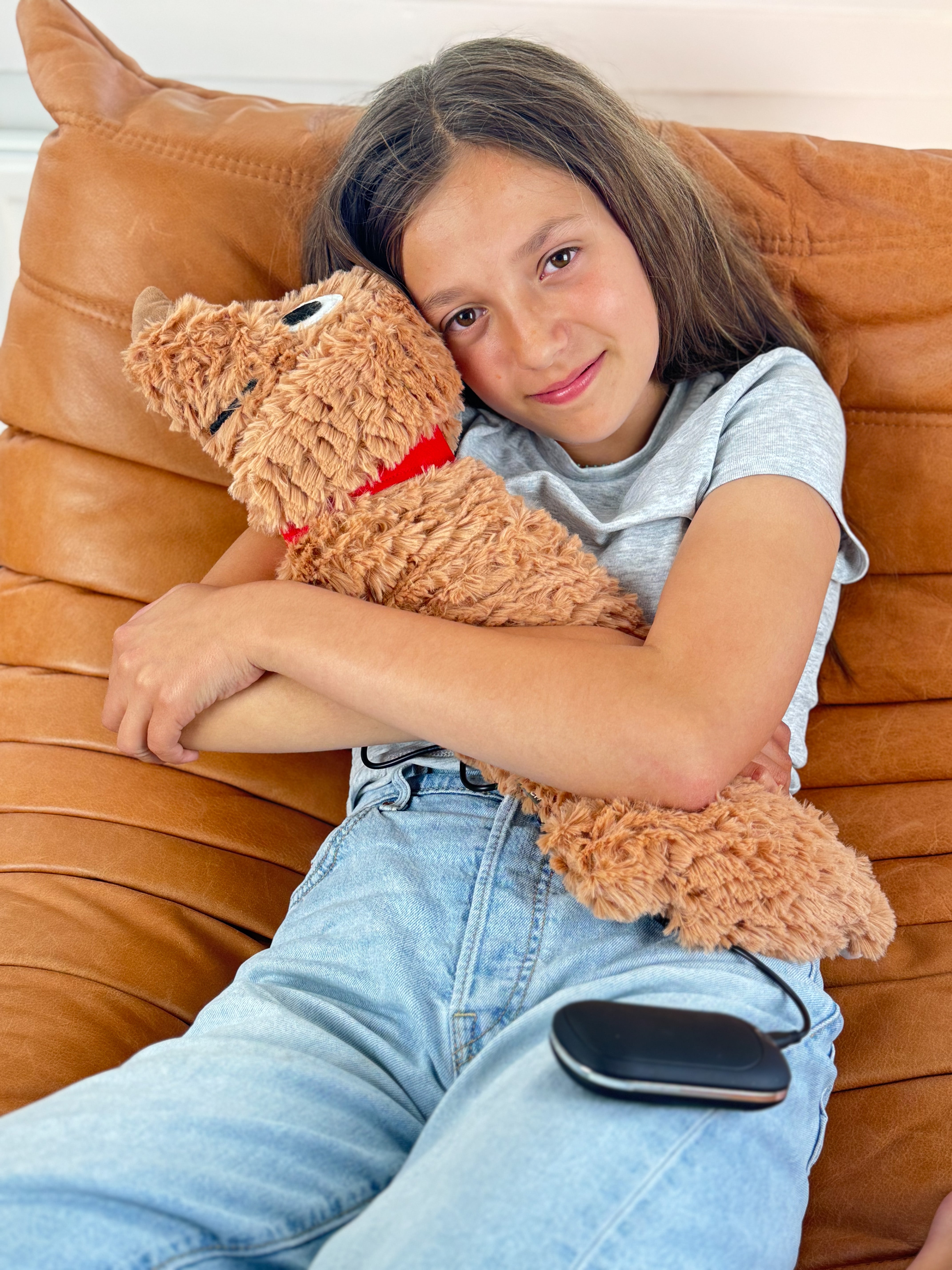 bitten-fluffy-dog-warmer-coussin-chauffant-usb-marron image 4