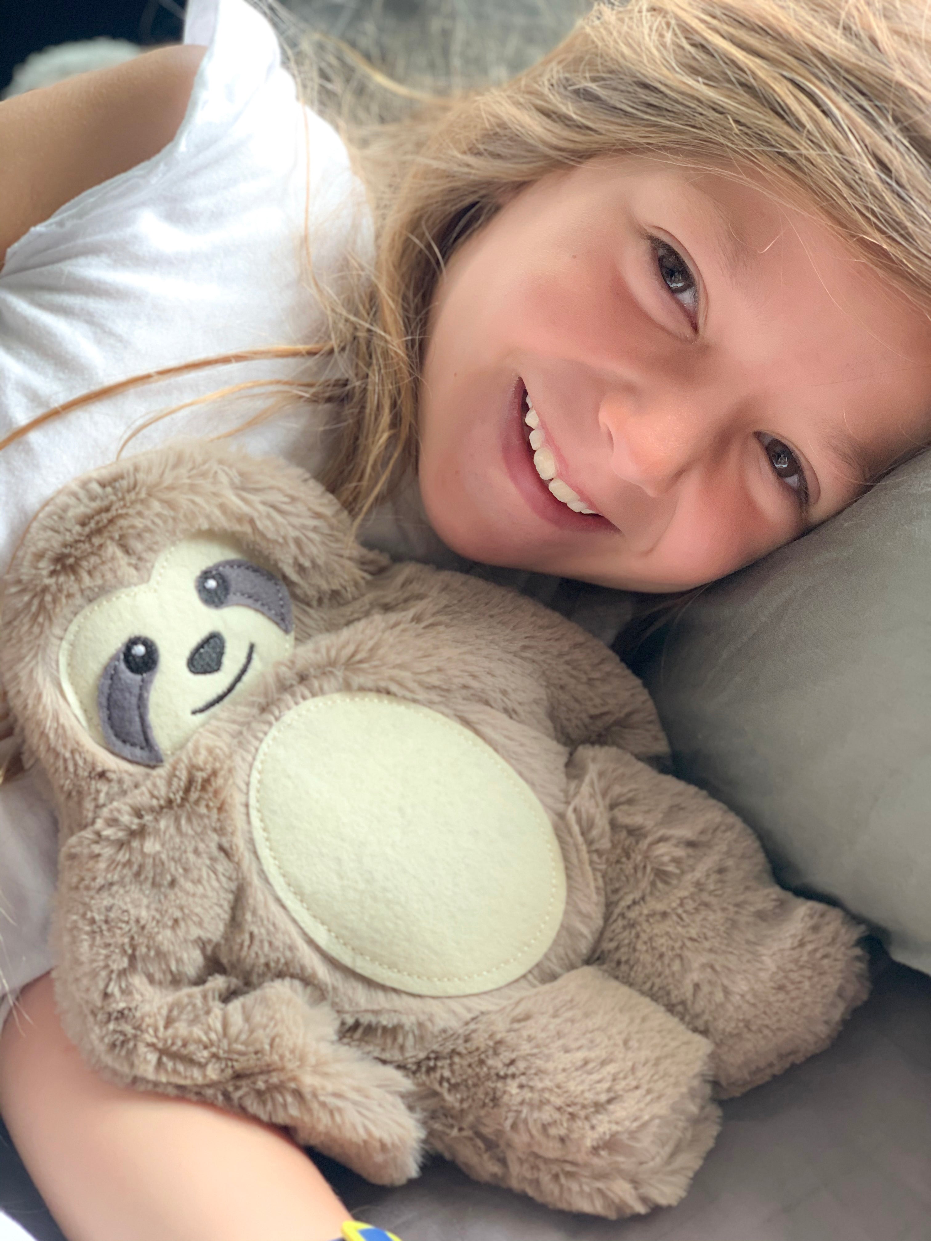 bitten-lazy-sloth-peluche-chauffante-lavande-bl image 2