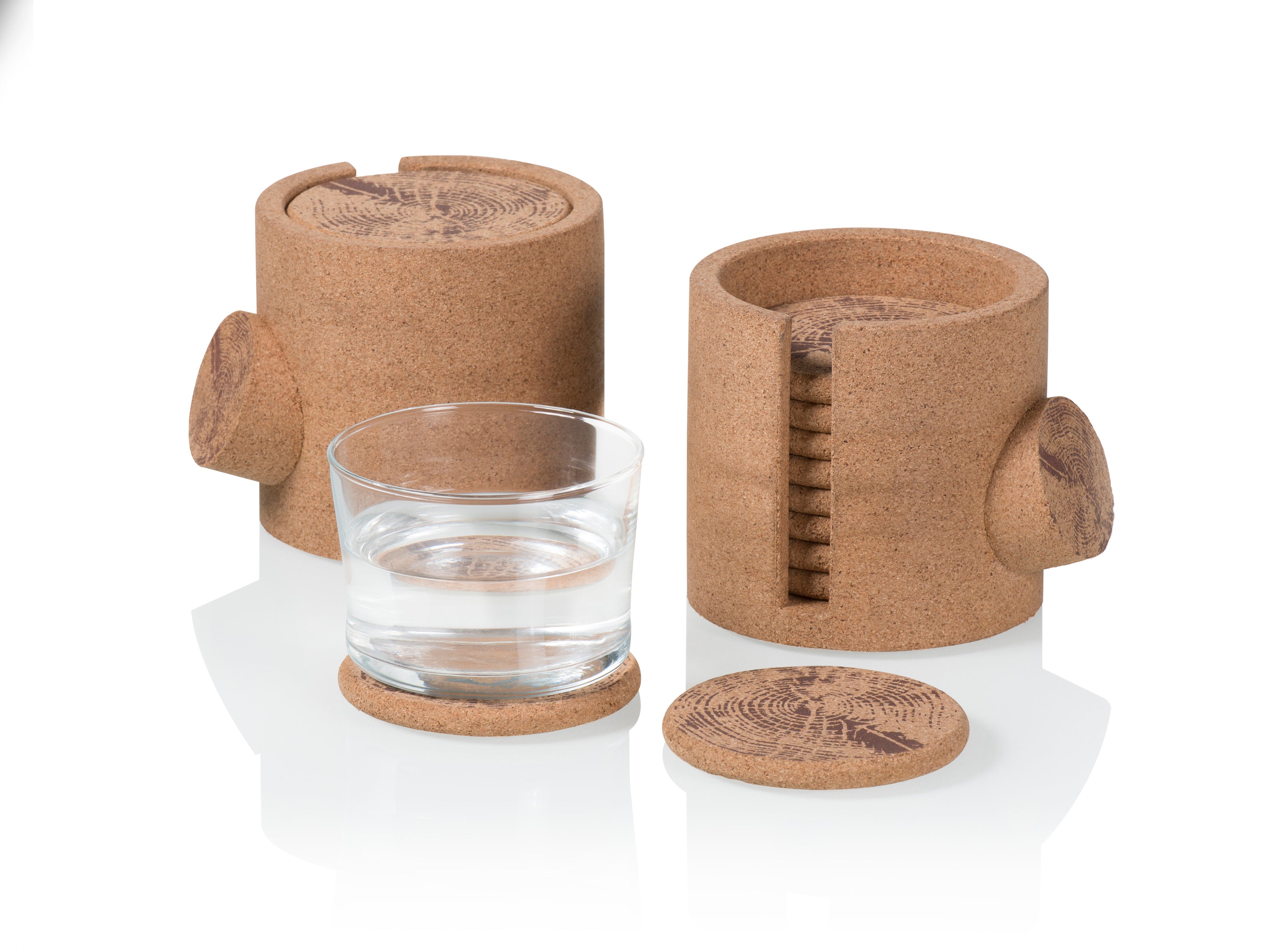 bitten-log-coasters-sous-verres-bois-lot-de-10 image 1