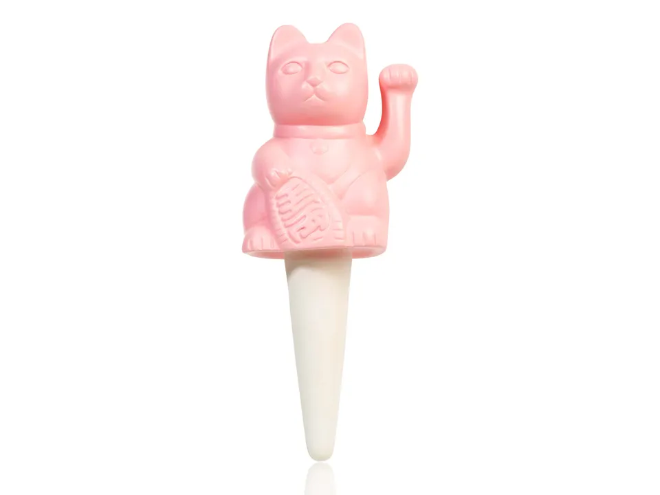 bitten-self-watering-lucky-cat-cache-pot-rose-21-cm image 1