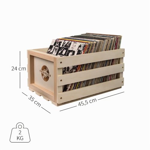 crosley-storage-caisse-vinyles-bois-naturel-75-albums image 8