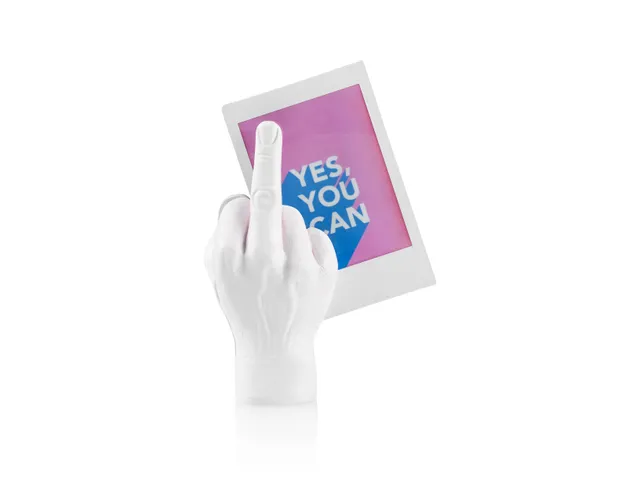 bitten-hand-collection-the-finger-porte-photo-magn-tique-blanc image 1