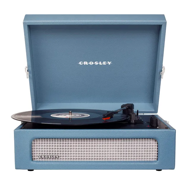 crosley-voyager-platine-vinyle-valise-bleue-bluetooth image 1