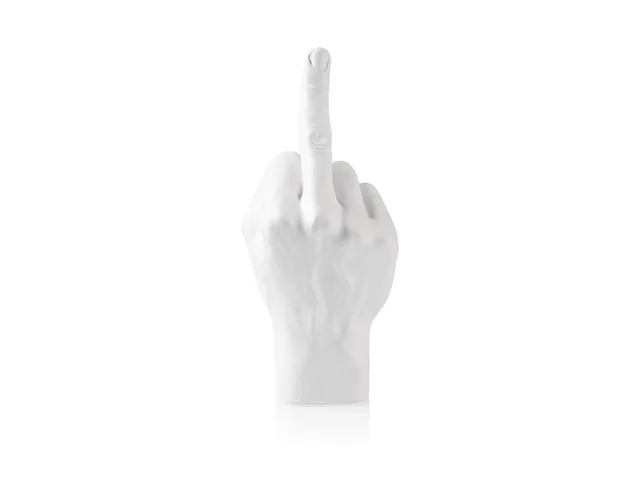 bitten-the-finger-sculpture-white-statue-20-cm image 1