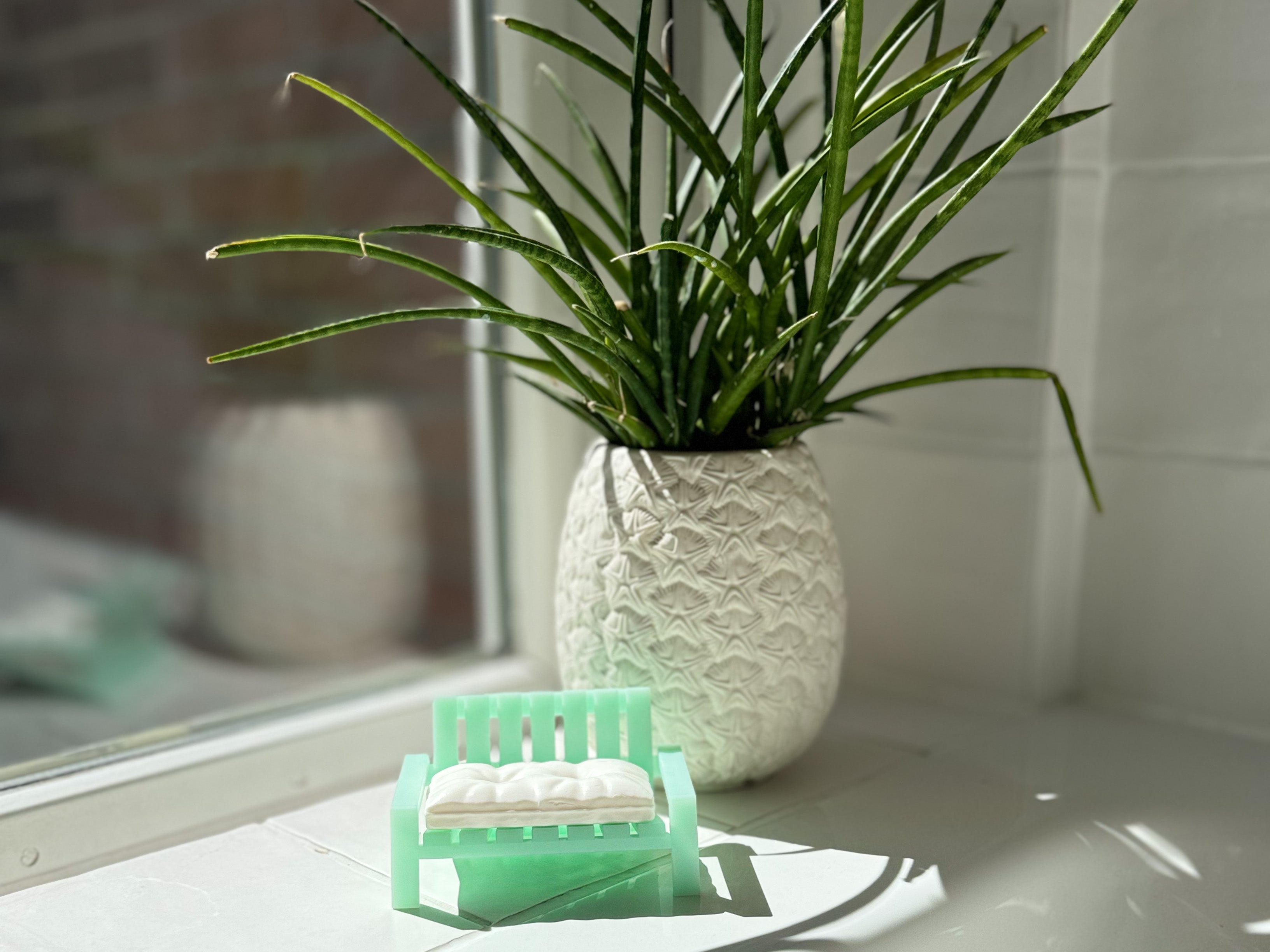 bitten-soapy-bench-porte-savon-banc-vert image 2