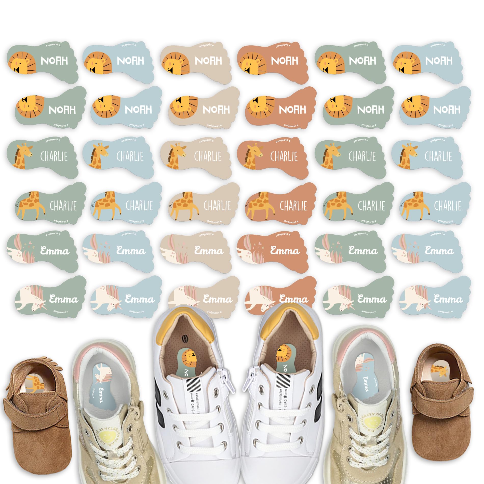 bienmarquer-colourfull-tiquettes-chaussures-pr-nom-8-paires image 7