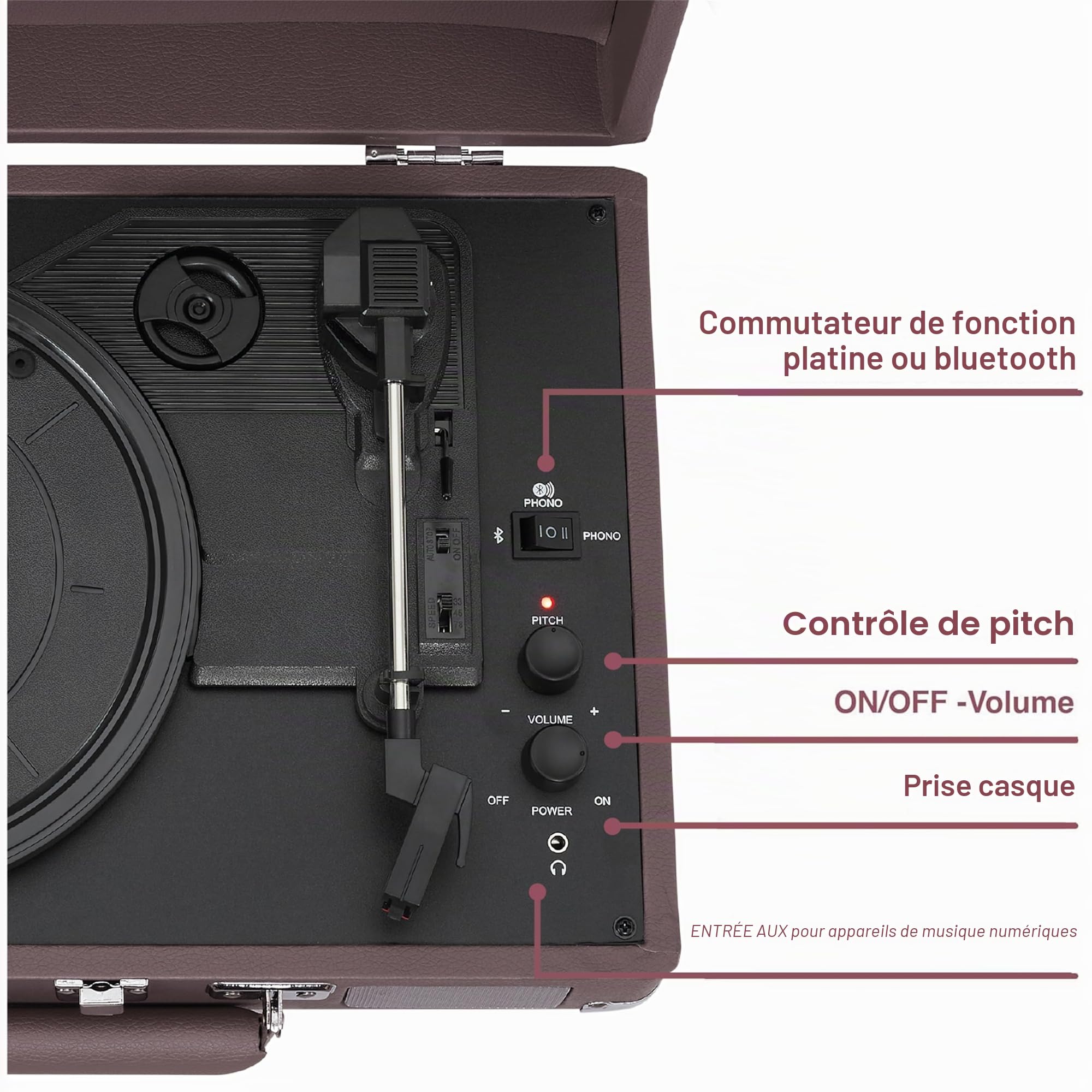 crosley-cruiser-plus-tourne-disque-valise-violet-cendr-bluetooth image 6
