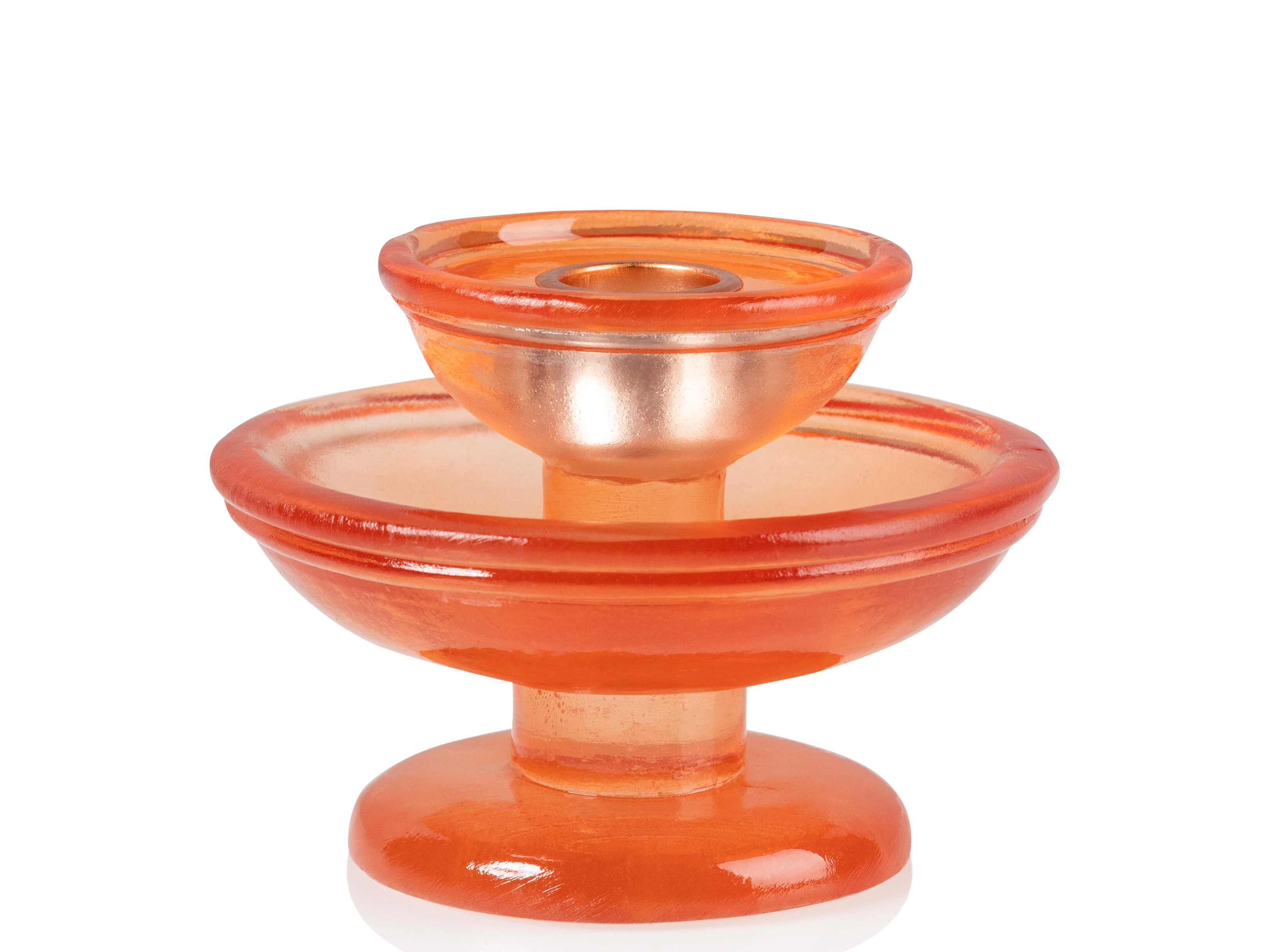 bitten-fountain-candle-holder-bougeoir-orange image 2