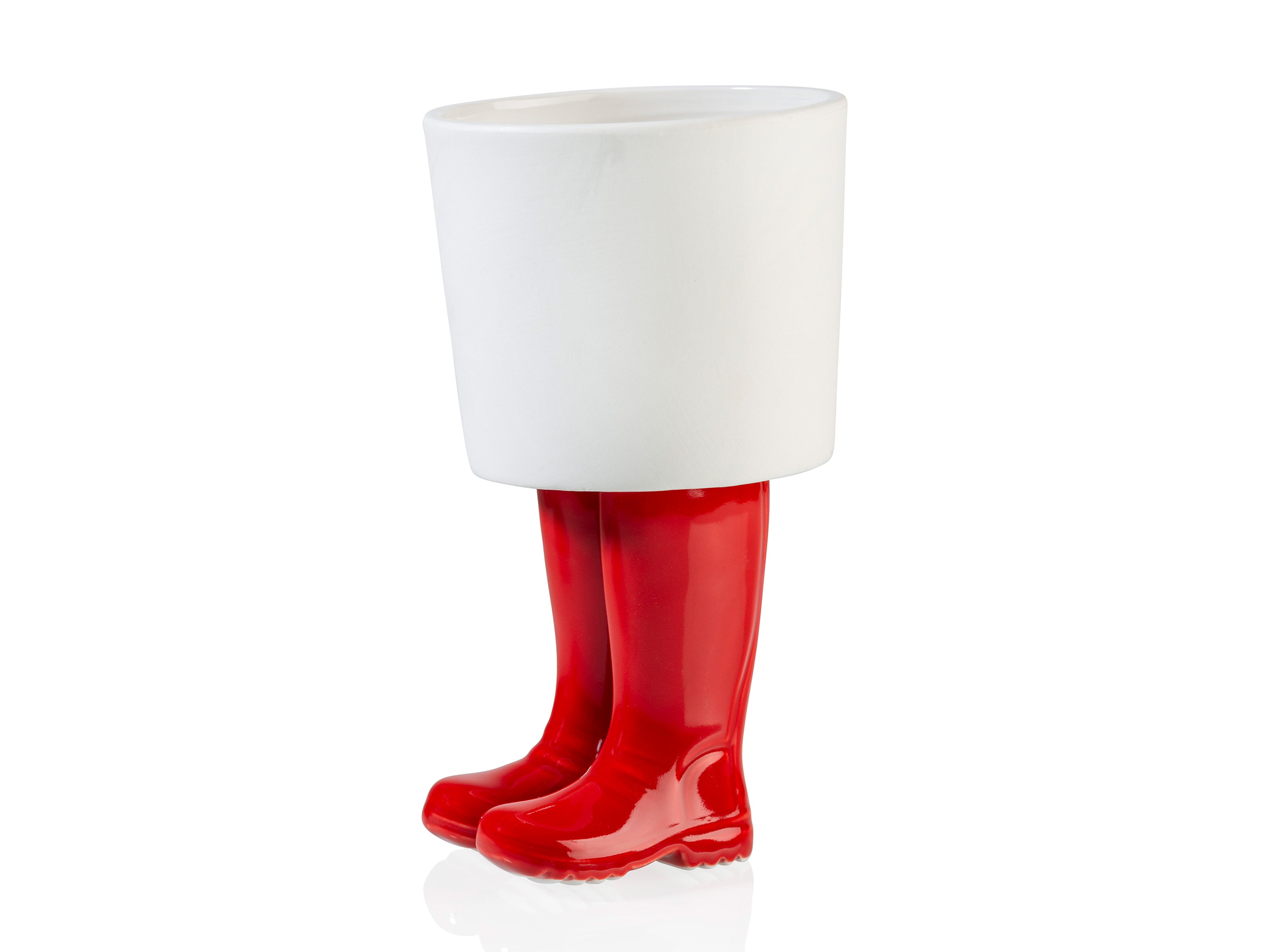 bitten-wellington-planter-cache-pot-botte-rouge-grand image 2