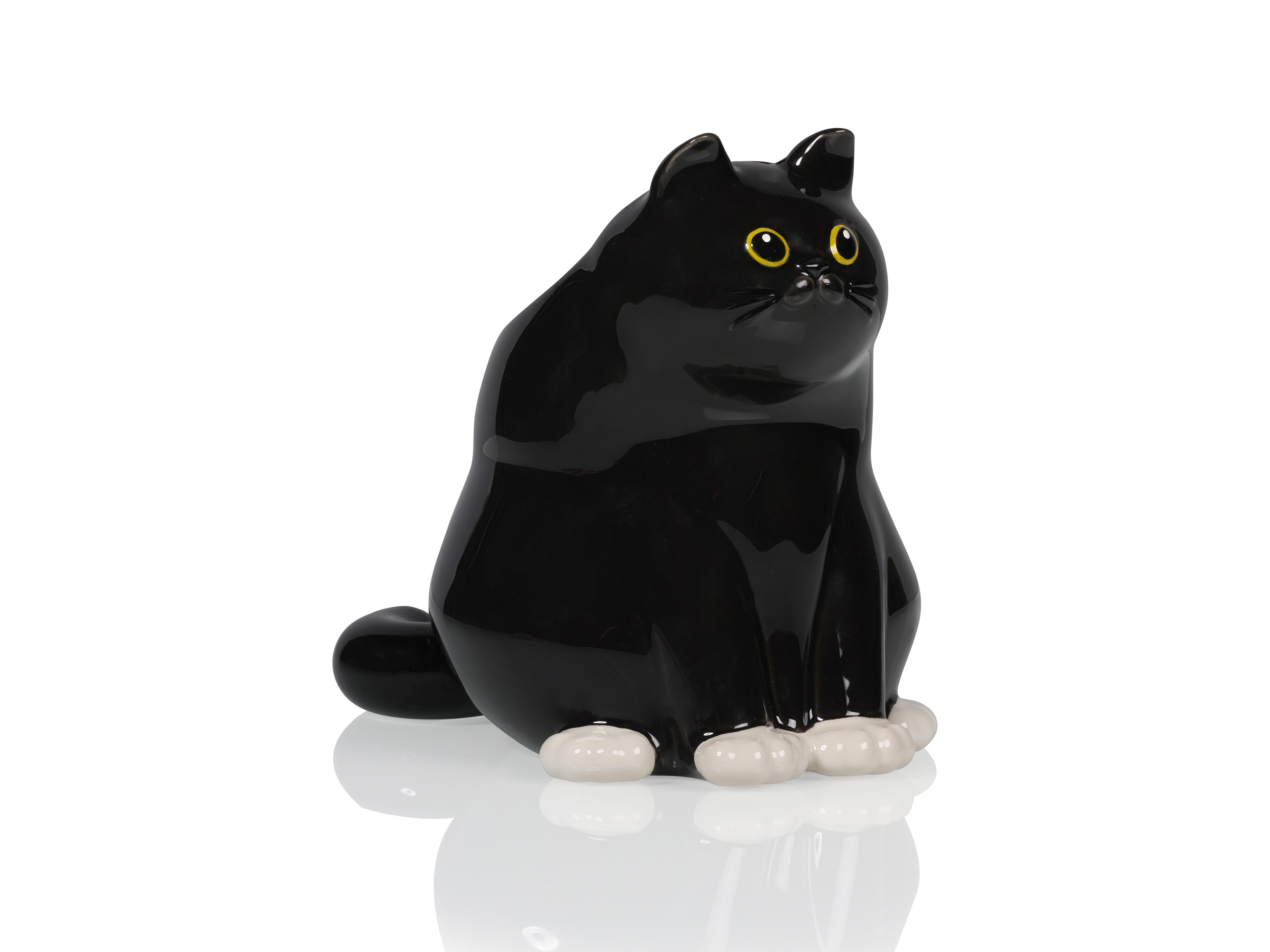 bitten-planters-vases-black-cat-vase-chat-noir-c-ramique image 2