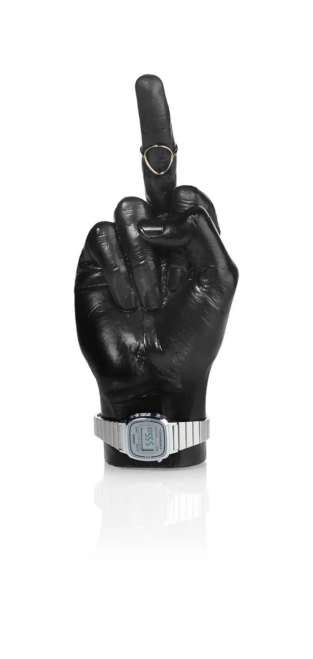 bitten-hand-the-finger-sculpture-doigt-noir-20cm image 1