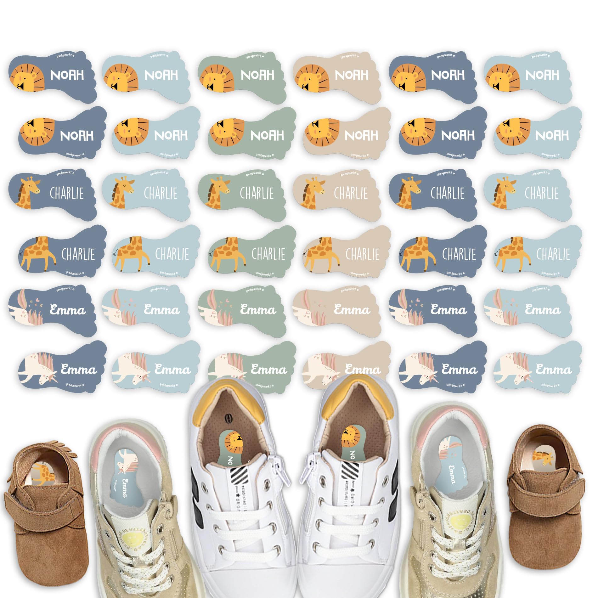 bienmarquer-colourfull-tiquettes-chaussures-pr-nom-8-paires image 8