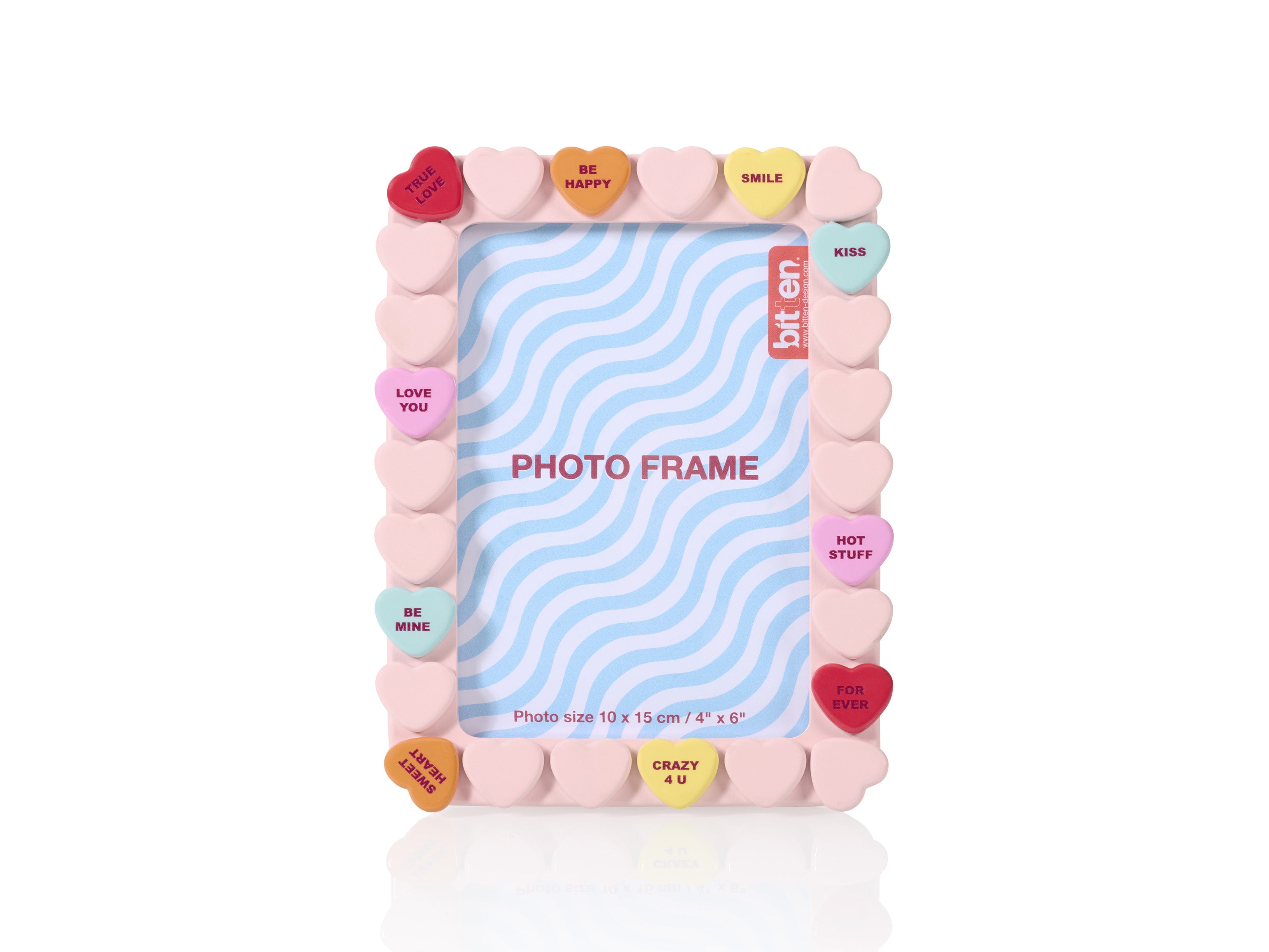 bitten-sweet-heart-cadre-photo-rose-bonbons-photo-10x15 image 2