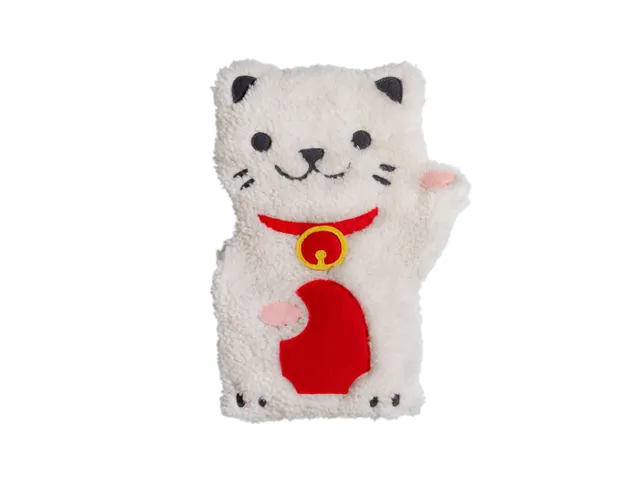 bitten-huggable-lucky-cat-bouillotte-peluche-lavande image 1