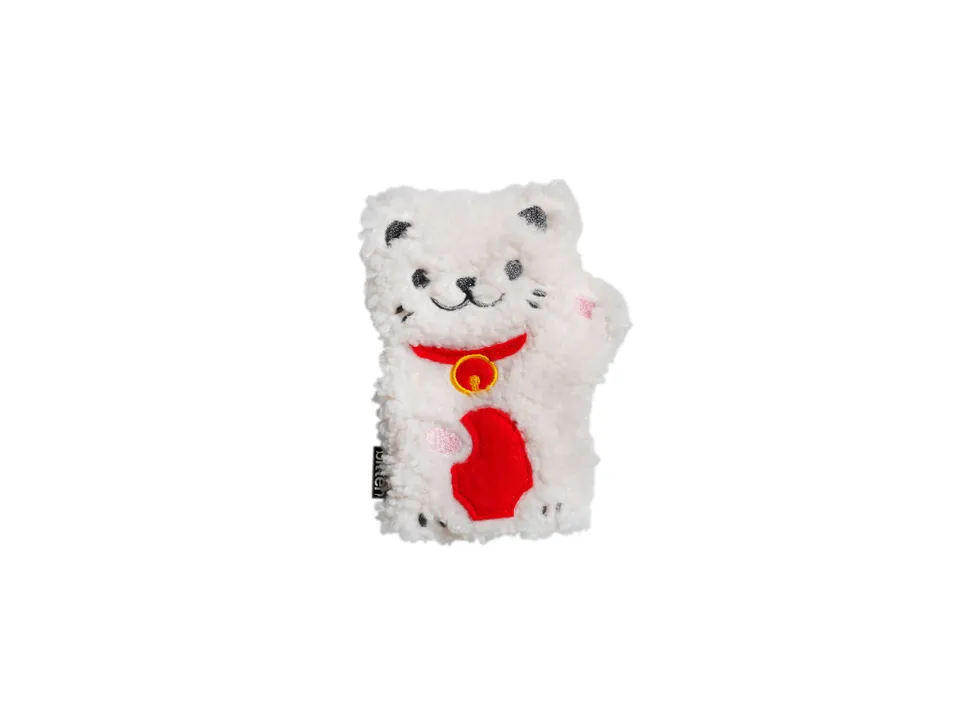 bitten-pocket-pal-lucky-cat-chauffe-mains-peluche-lavande image 1
