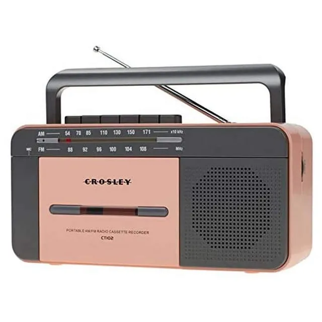 crosley-cassette-players-lecteur-cassette-rose-gold-radio-bluetooth image 1