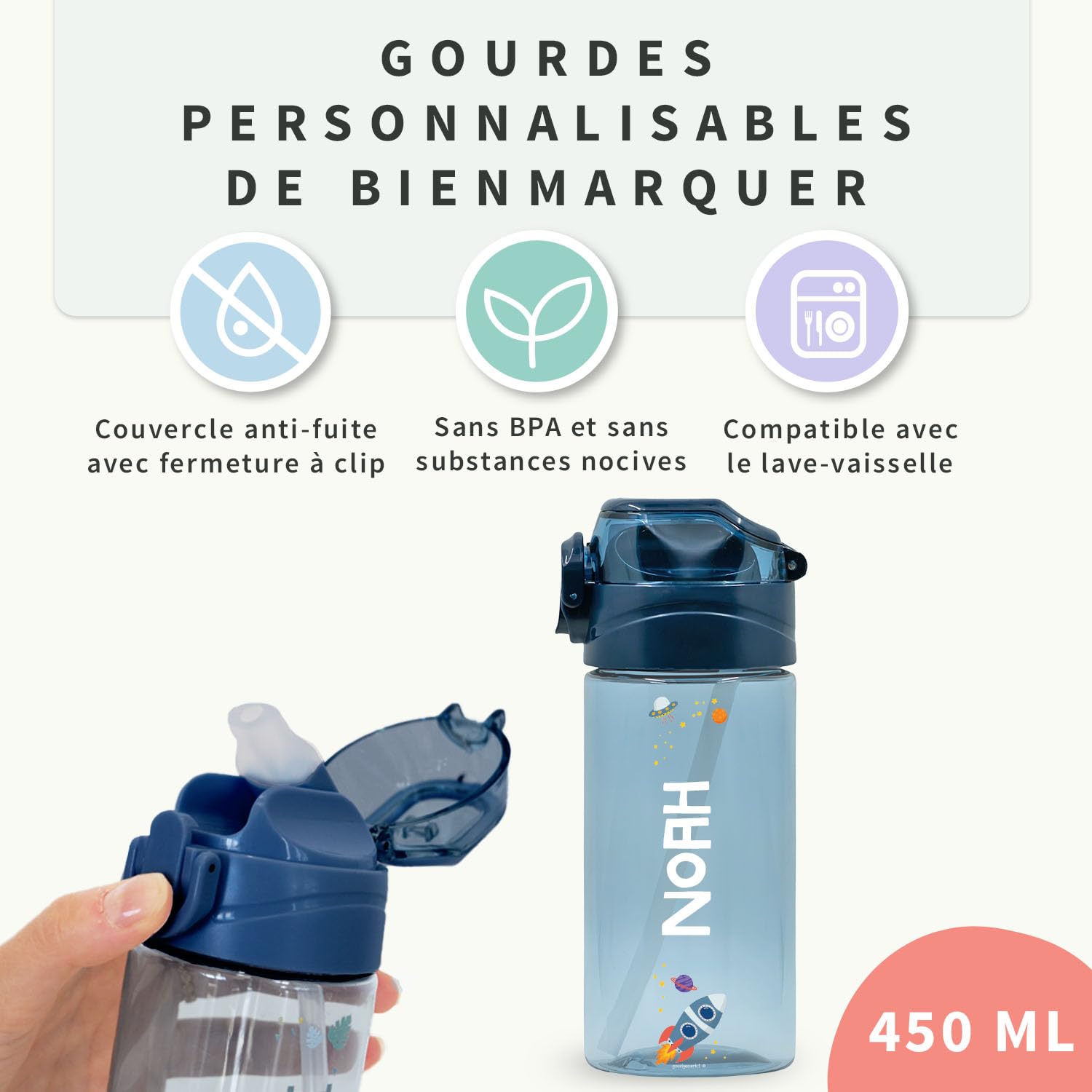 bienmarquer-lunch-box-gourde-enfant-450ml-paille-bleu-clair-anti-fuite image 4