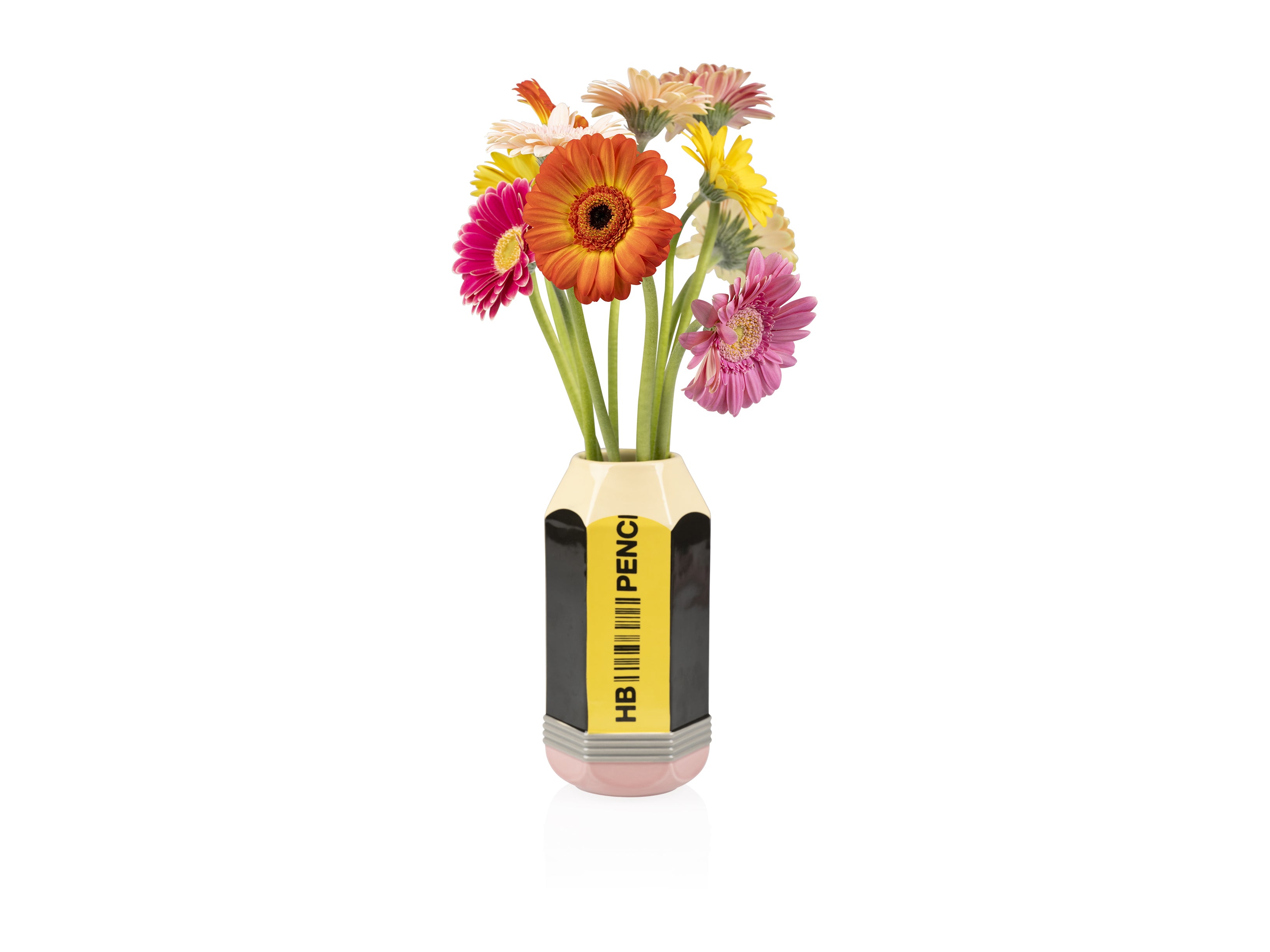 bitten-pencil-vase-crayon-c-ramique-jaune-hb-18-cm image 1