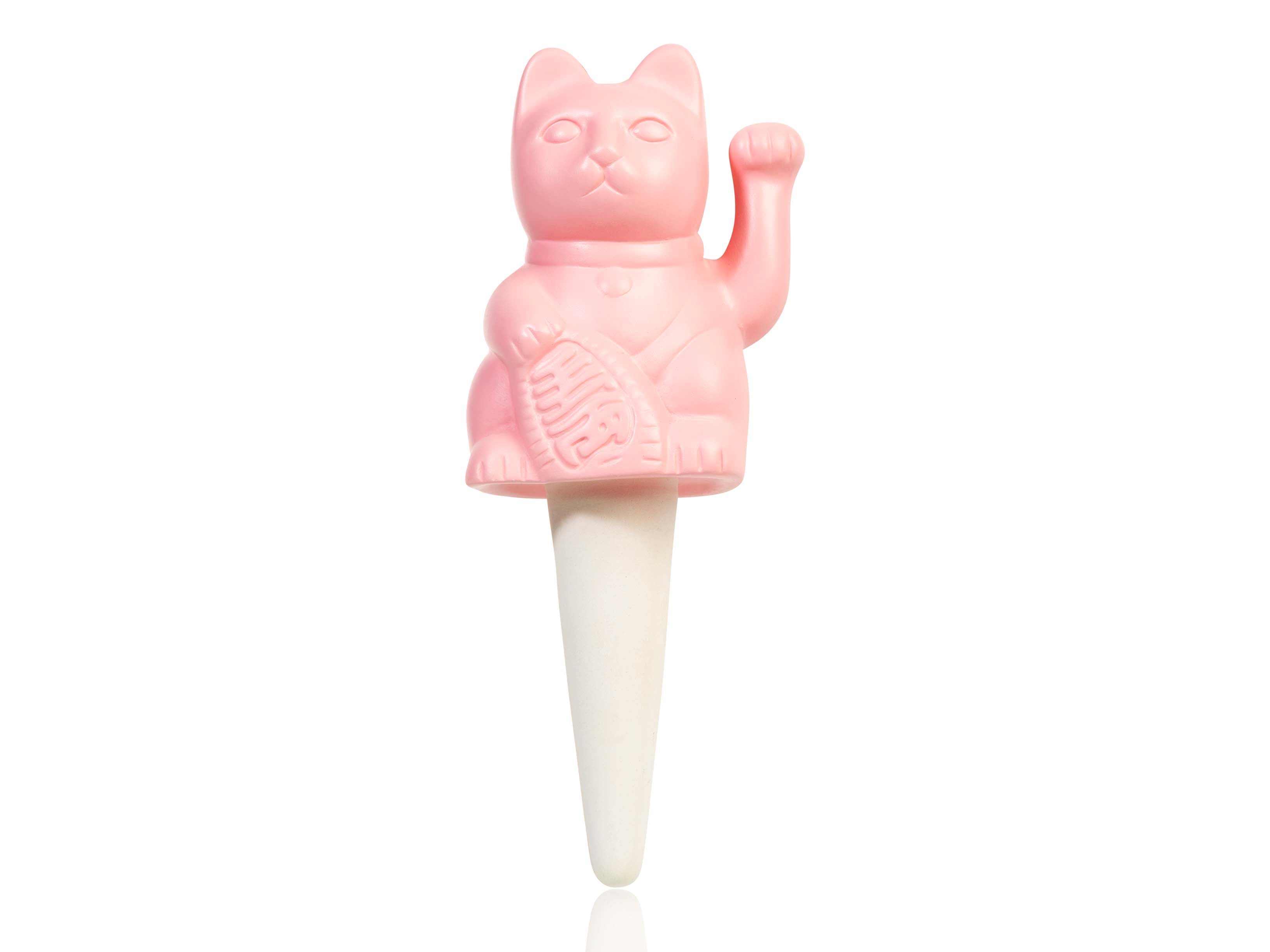 bitten-self-watering-lucky-cat-cache-pot-rose-21-cm image 1