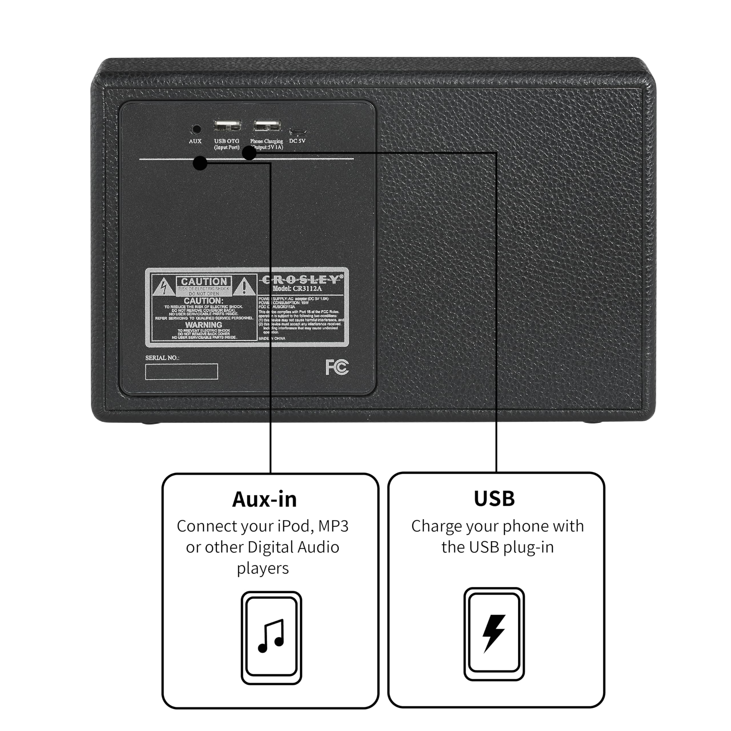 crosley-montero-enceinte-bluetooth-r-tro-portable-20w-noire image 4