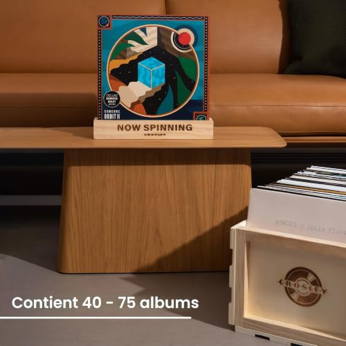crosley-storage-caisse-vinyles-bois-naturel-75-albums image 7