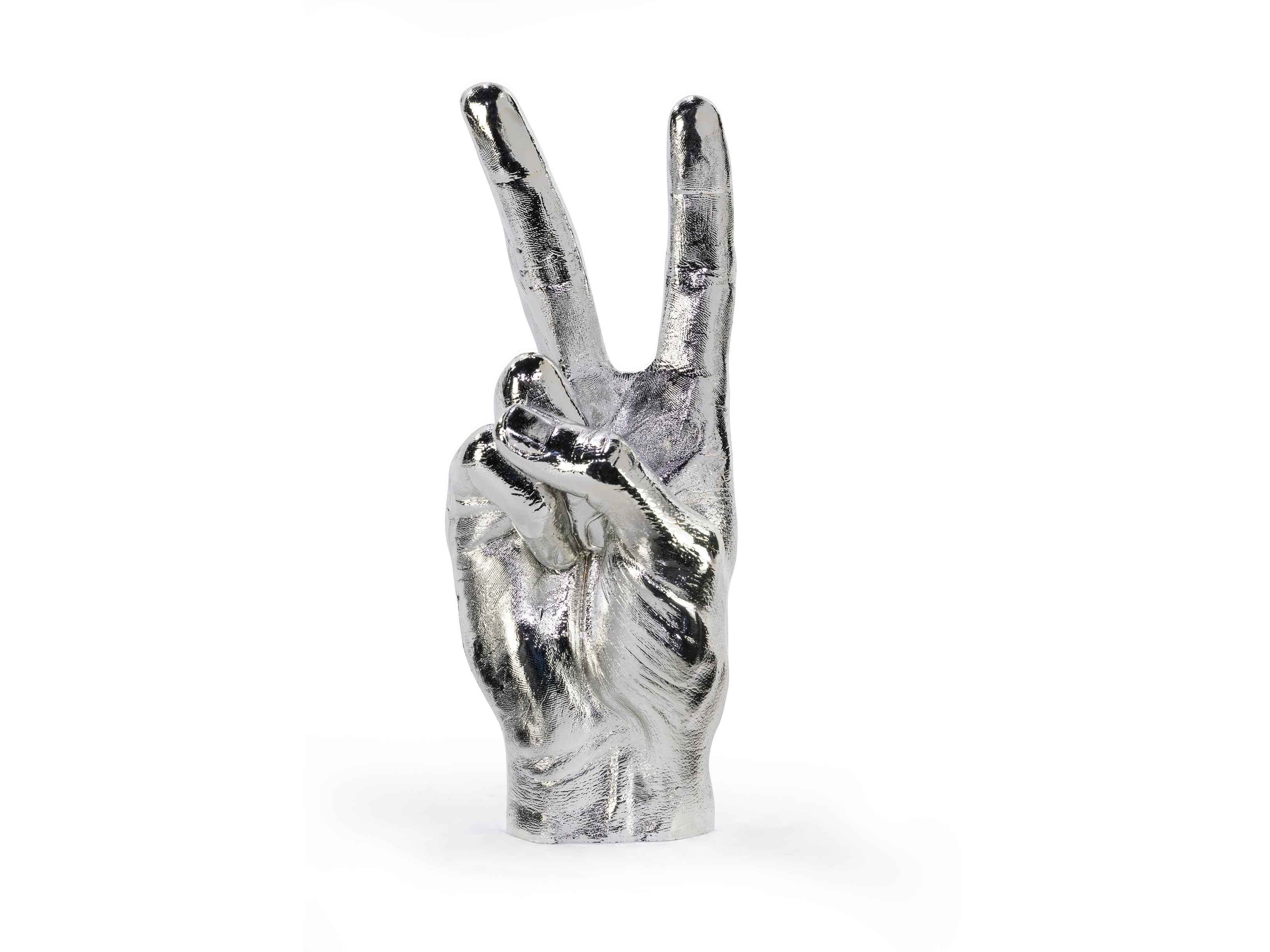 bitten-home-peace-sign-statue-argent-e-20-cm-signe-peace image 1