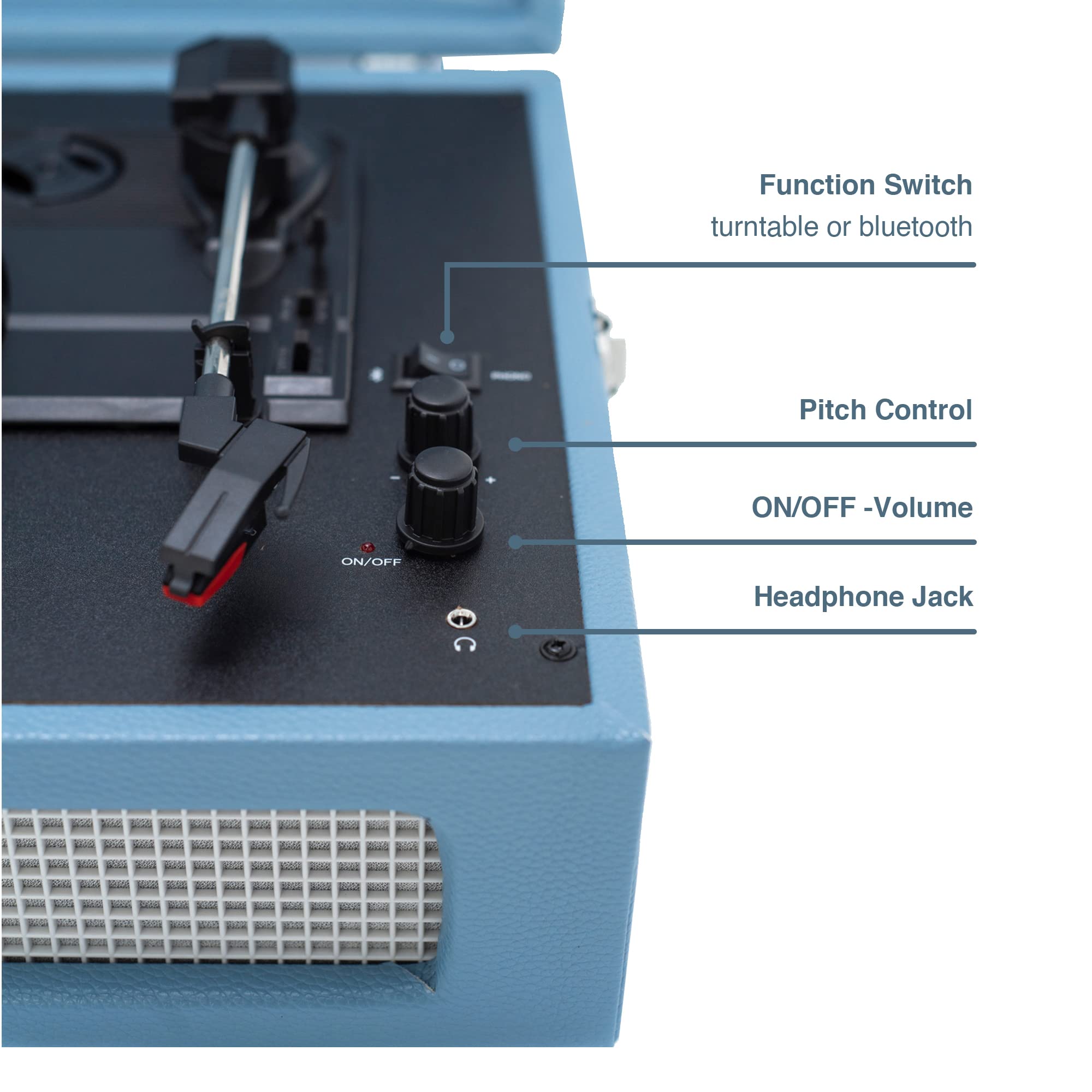 crosley-voyager-platine-vinyle-valise-bleue-bluetooth image 6