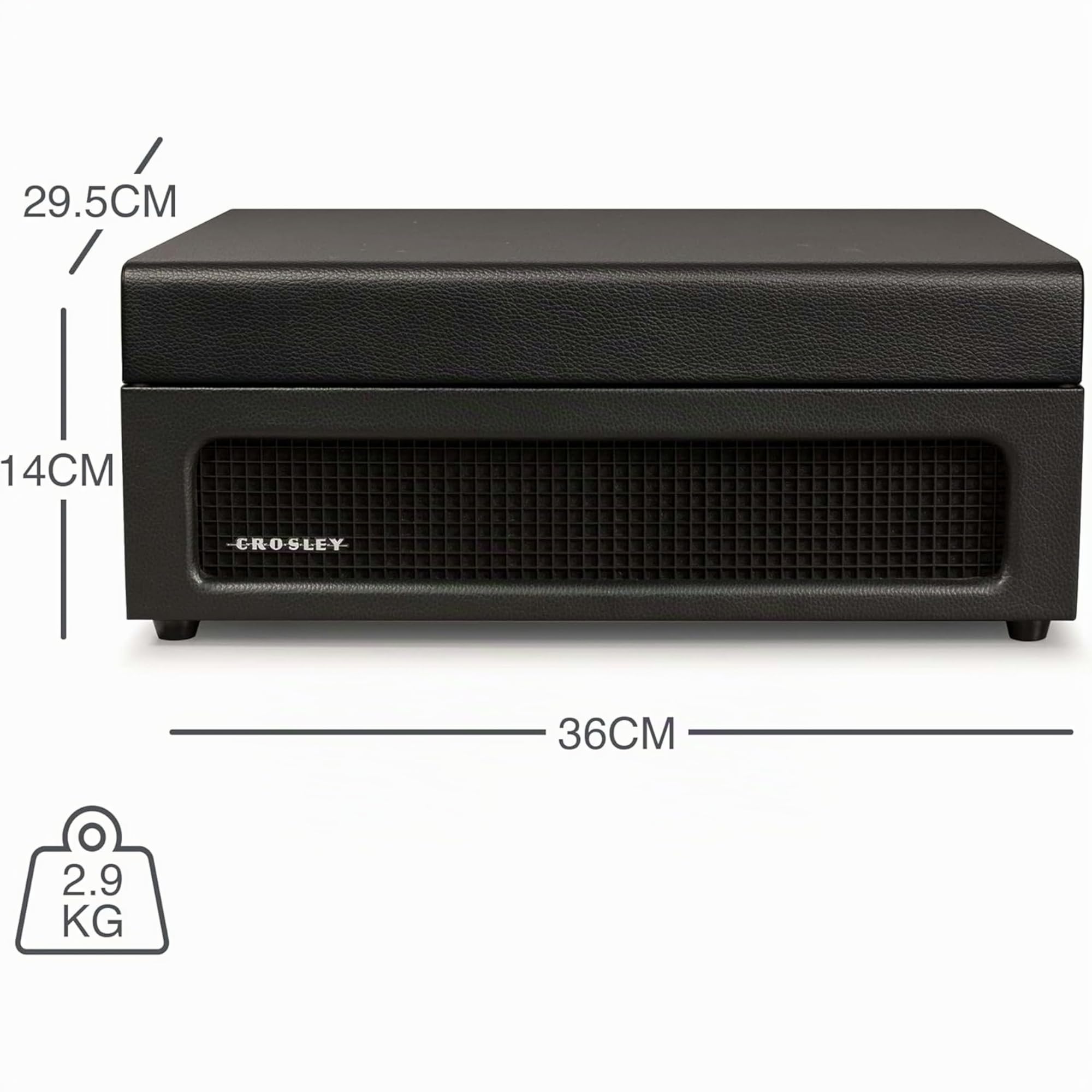 crosley-voyager-tourne-disque-valise-bluetooth-noir-3-vitesses image 2