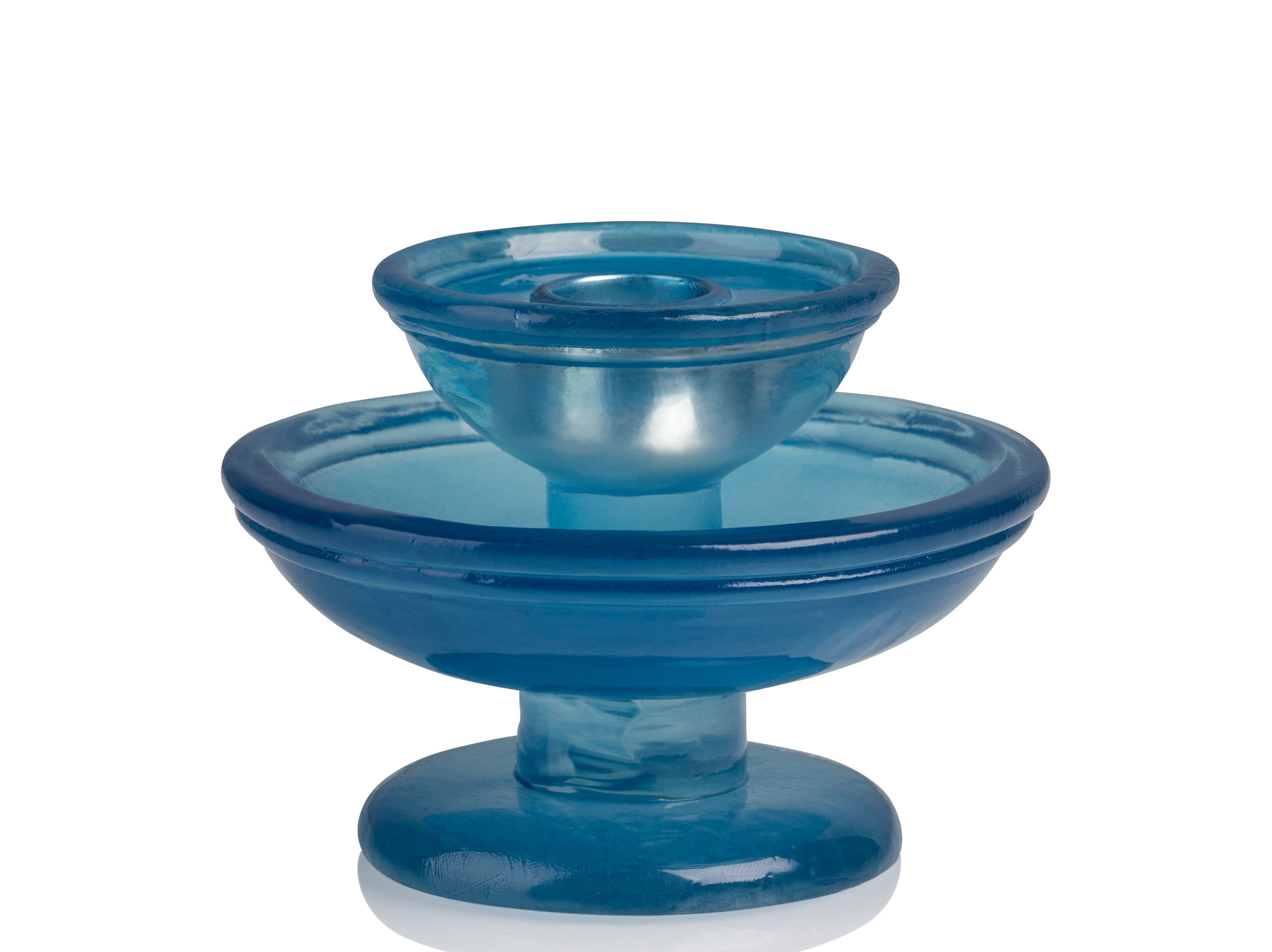bitten-fountain-bougeoir-bleu-c-ramique-d-co-table image 3