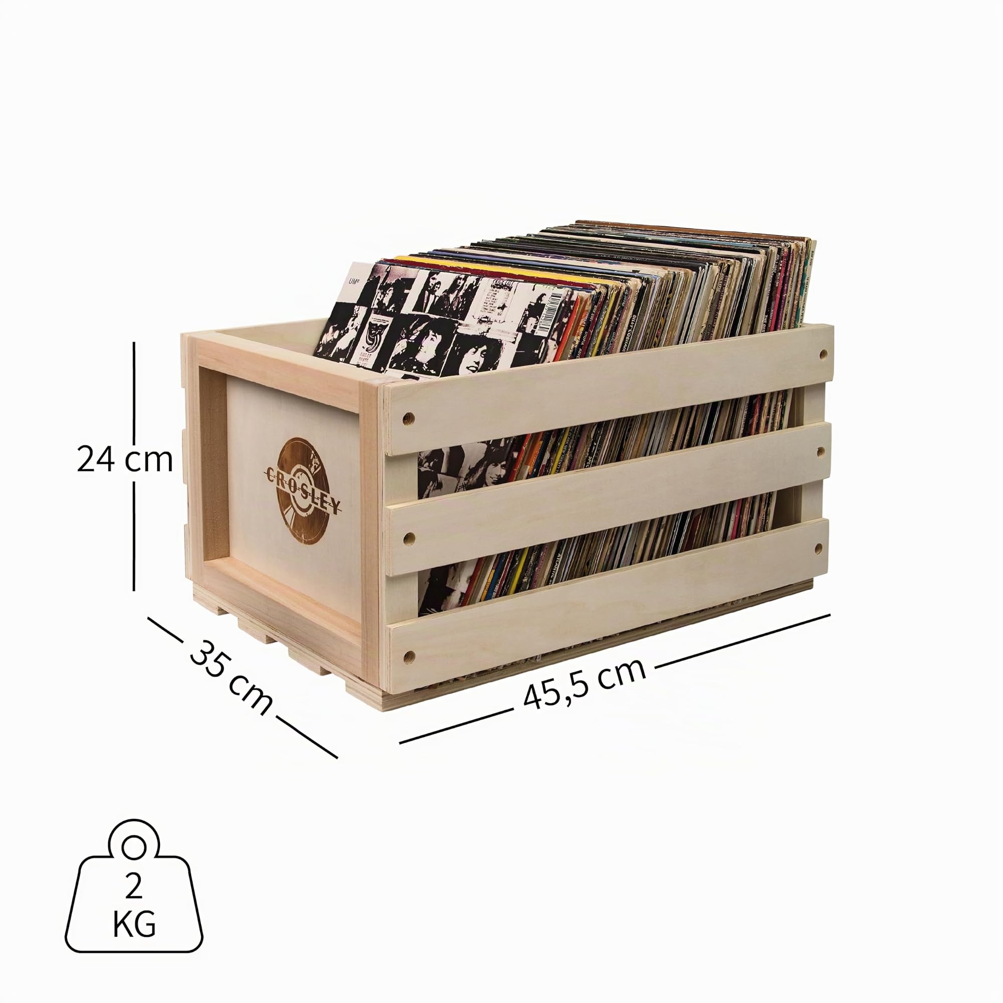 crosley-storage-caisse-vinyles-bois-naturel-75-albums image 3