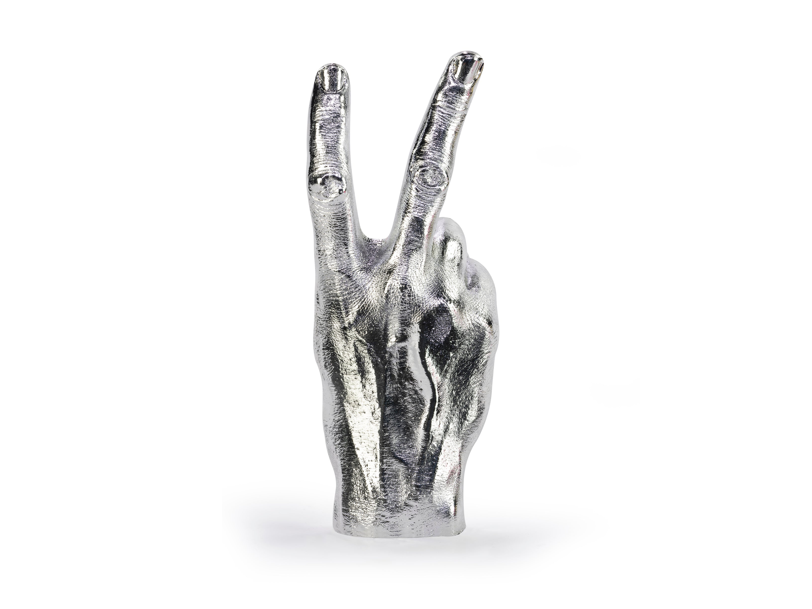 bitten-home-peace-sign-statue-argent-e-20-cm-signe-peace image 3