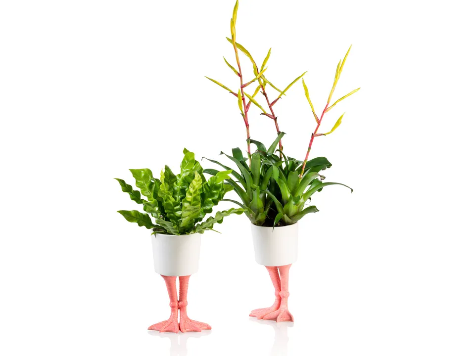 bitten-flamingo-feet-planter-large-cache-pot-flamant-porcelaine image 1