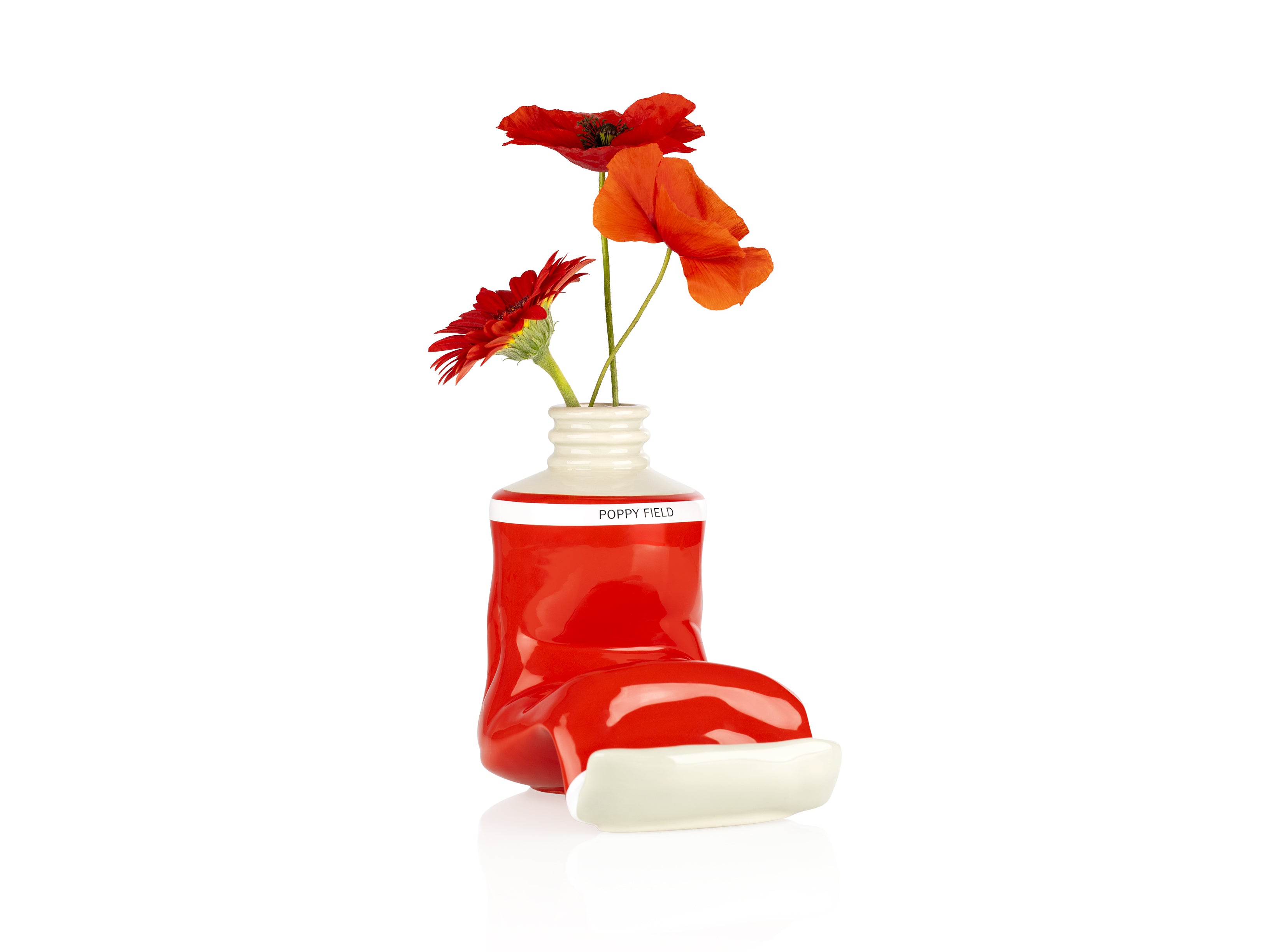 bitten-paint-tube-large-vase-tube-peinture-rouge-c-ramique image 2