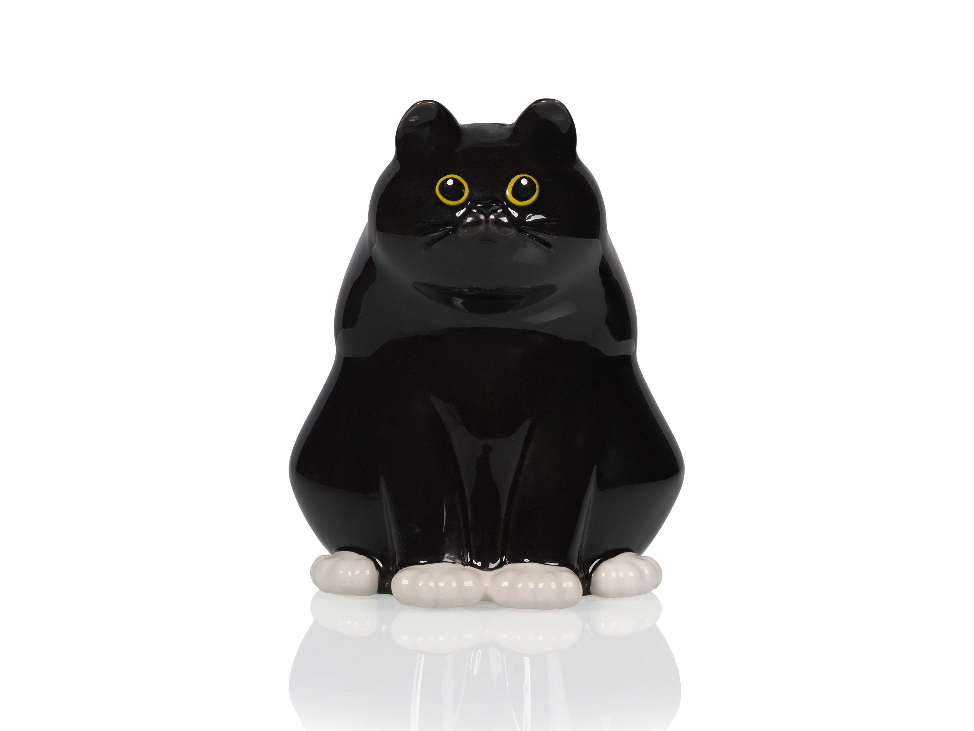 bitten-planters-vases-black-cat-vase-chat-noir-c-ramique image 3
