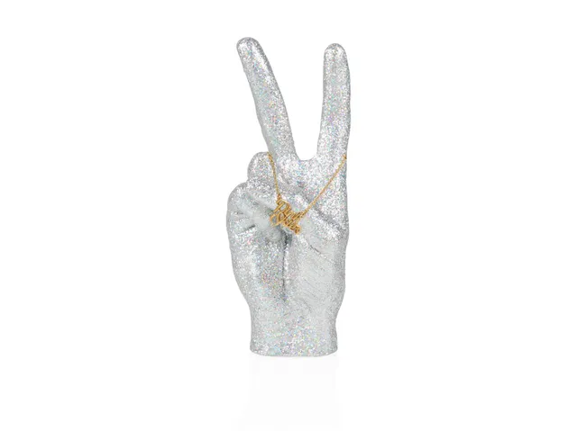 bitten-peace-sculpture-disco-statue-noire-20-cm image 1