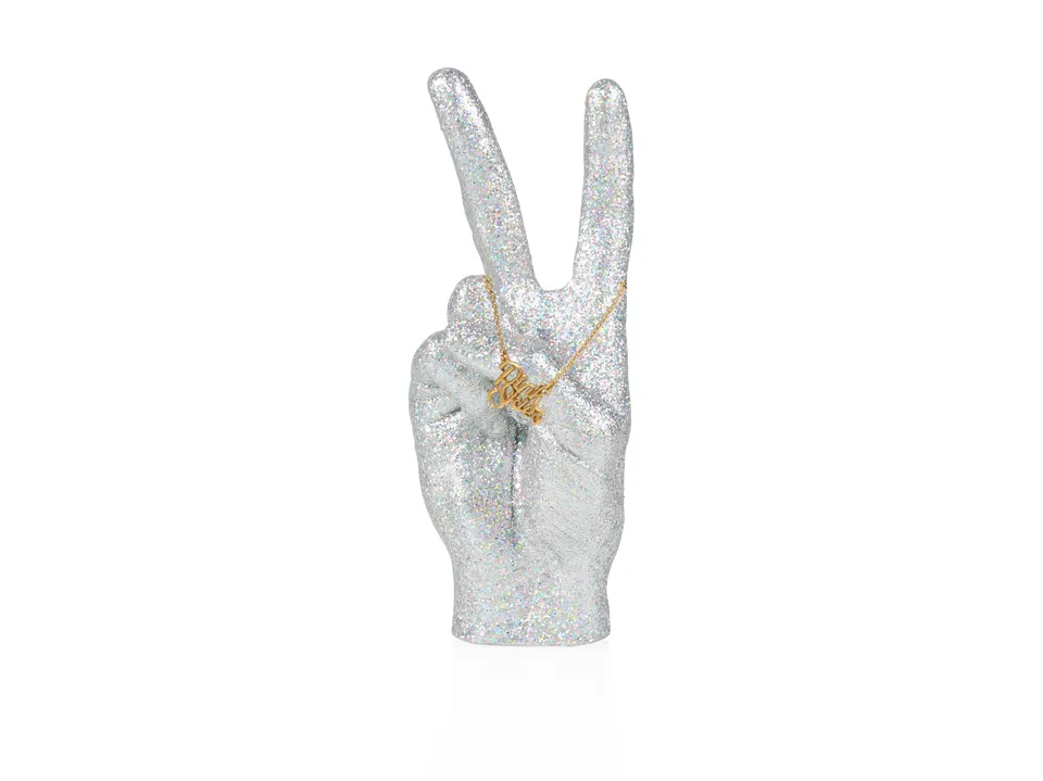 bitten-peace-sculpture-disco-statue-noire-20-cm image 1