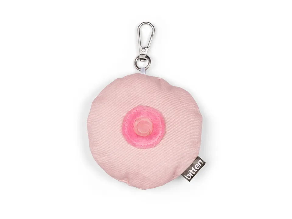 bitten-keyfriend-pink-boob-porte-cles-peluche-rose image 1