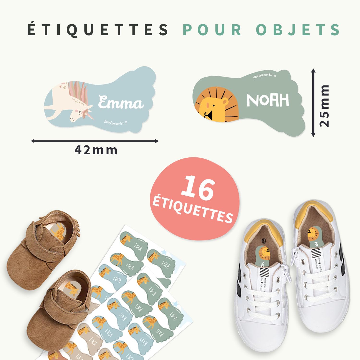 bienmarquer-colourfull-tiquettes-chaussures-pr-nom-8-paires image 4