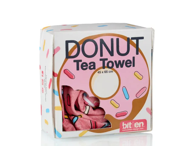 bitten-tableware-donut-tea-towel-torchon-coton image 1