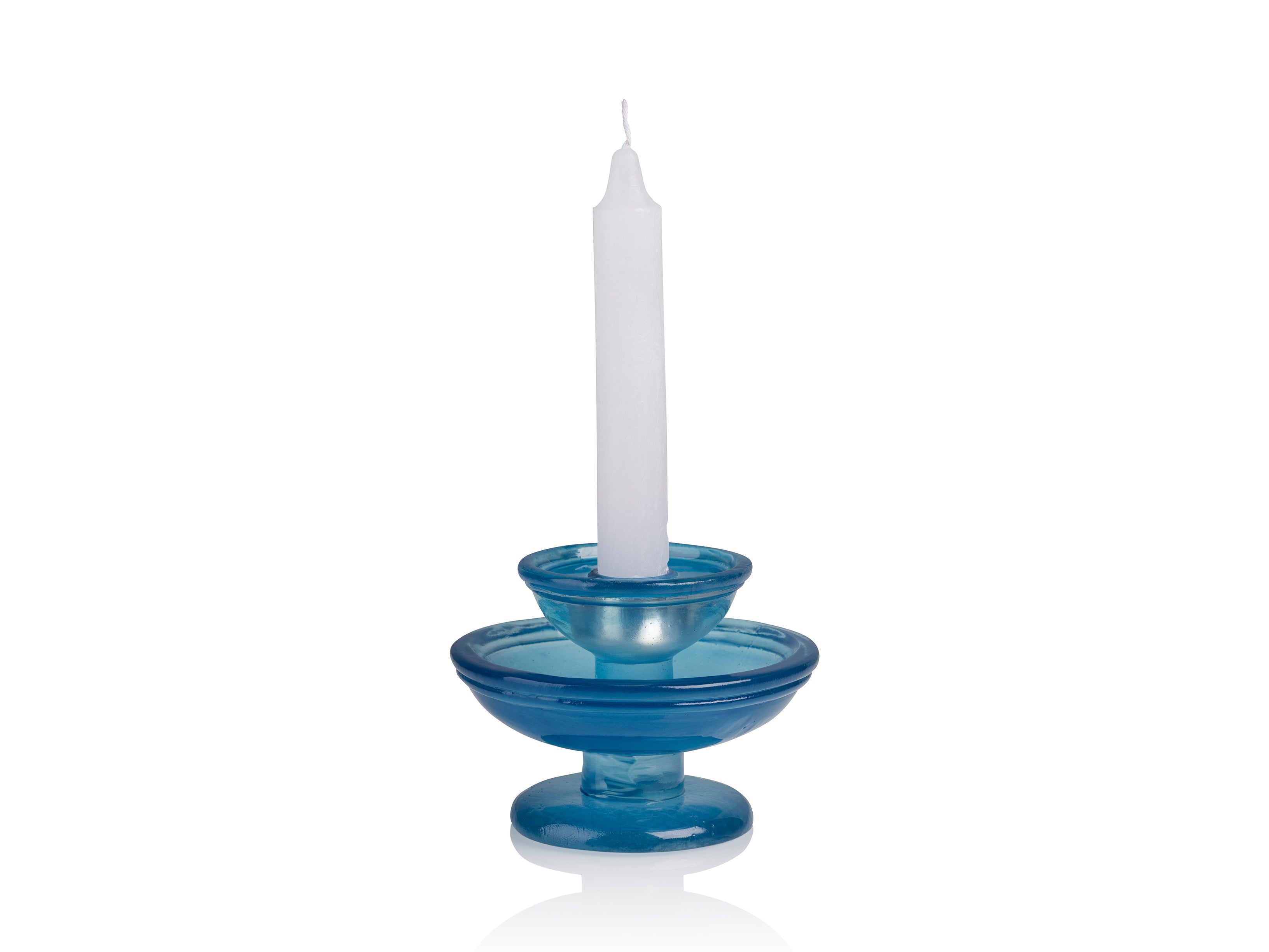 bitten-fountain-bougeoir-bleu-c-ramique-d-co-table image 2