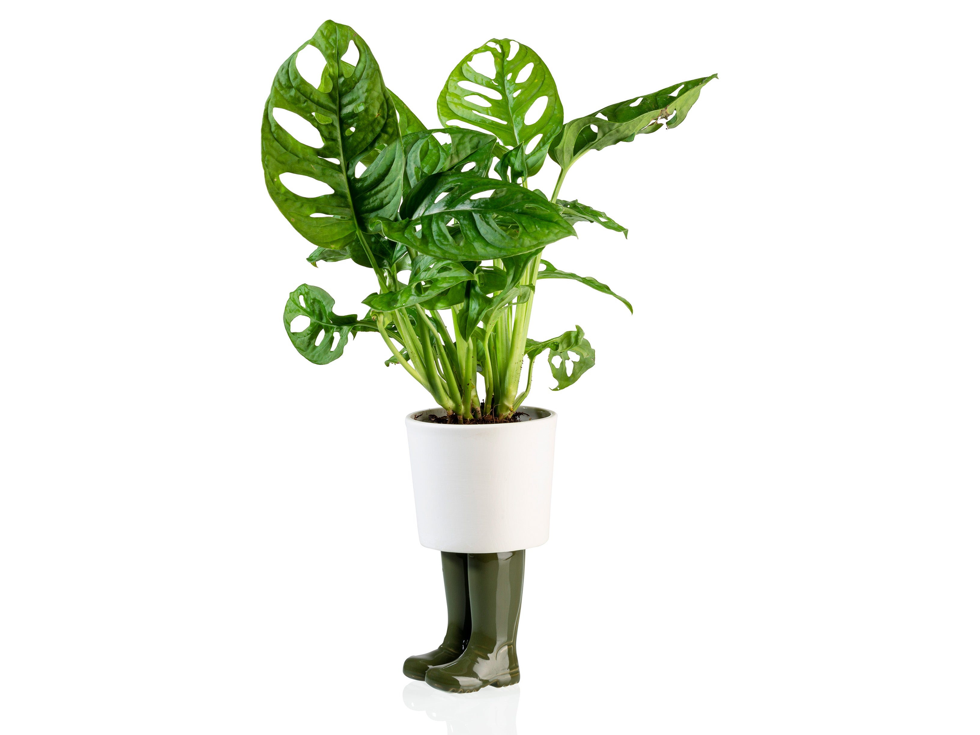 bitten-wellington-cache-pot-botte-porcelaine-vert-grand image 2
