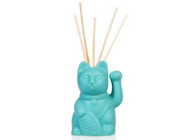 bitten-home-lucky-cat-diffuseur-b-tonnets-bleu-40ml image 1