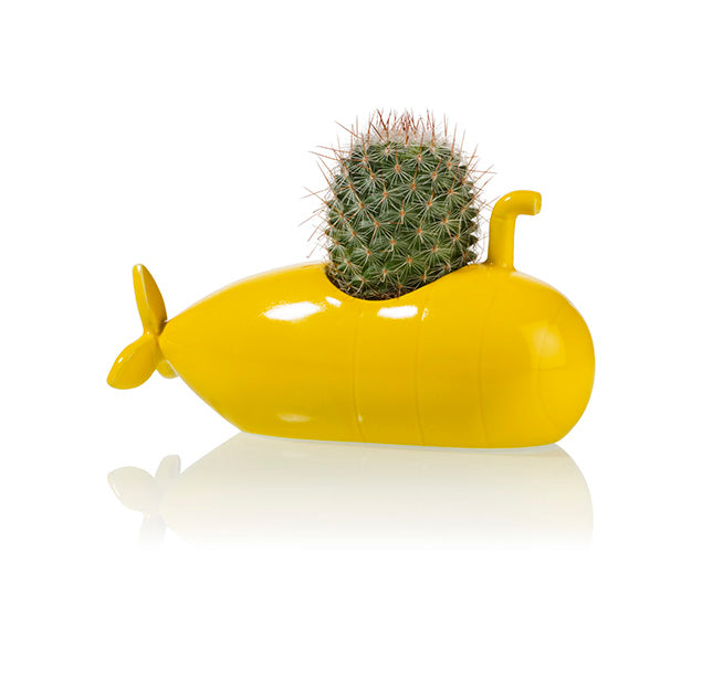 bitten-submarine-pot-plante-jaune-petit-c-ramique image 1