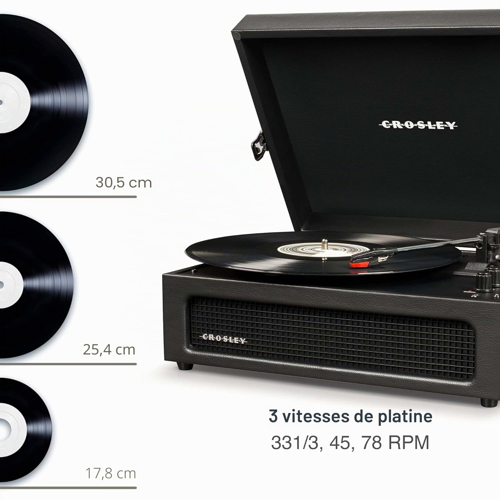 crosley-voyager-tourne-disque-valise-bluetooth-noir-3-vitesses image 3